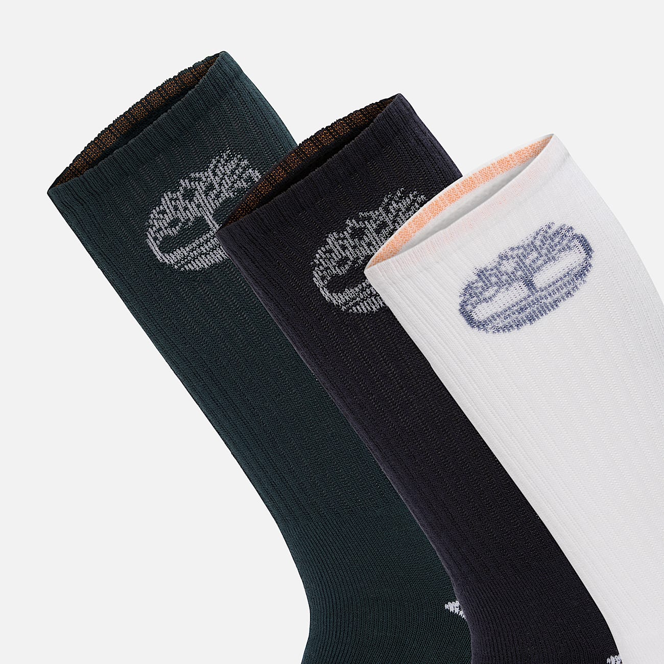 Bowden 3-Pack Tree Logo Full Cushion Crew Sock in Dark Green - 3
