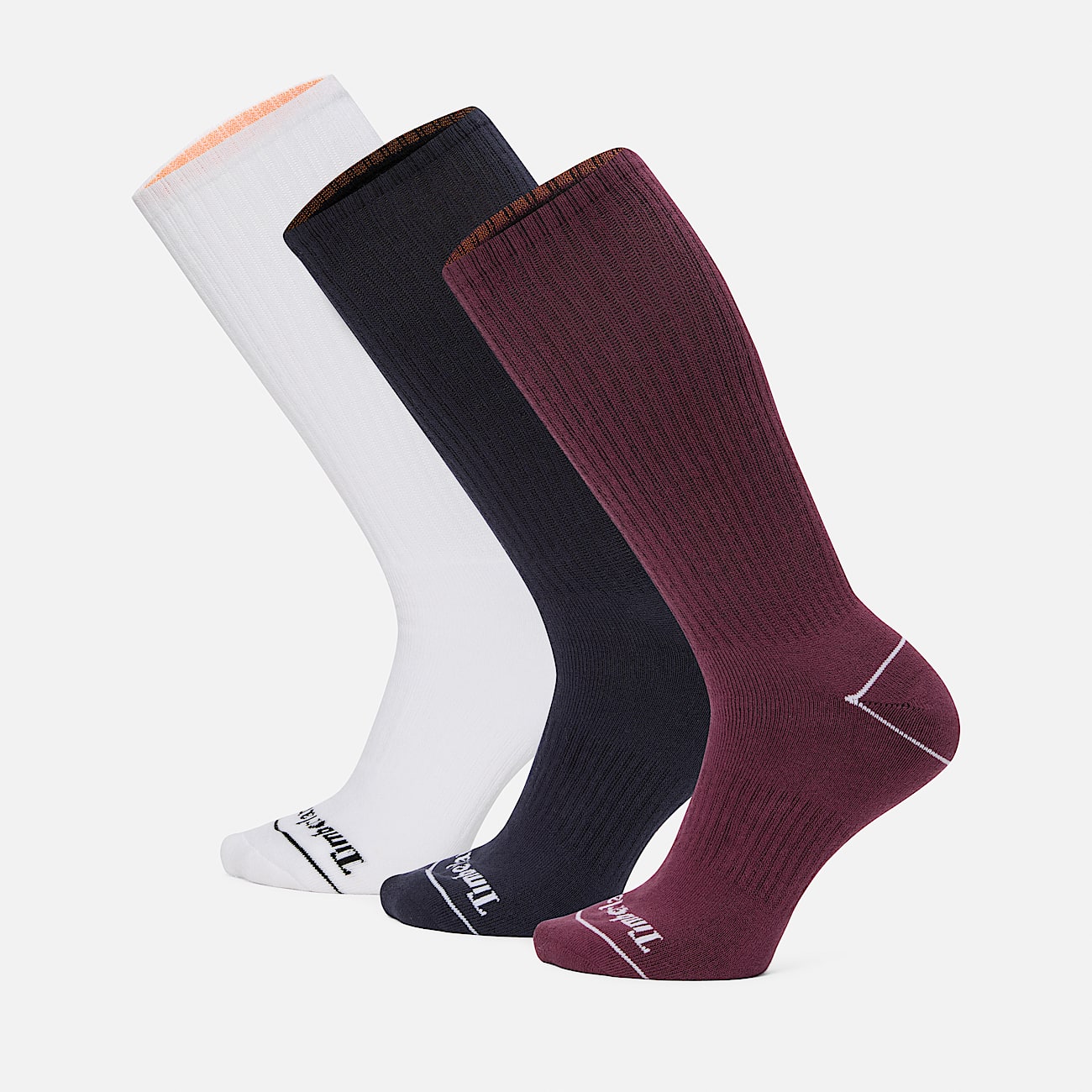 3er-Pack Bowden Crew-Socken mit durchgehender Polsterung in Burgunderrot - 1