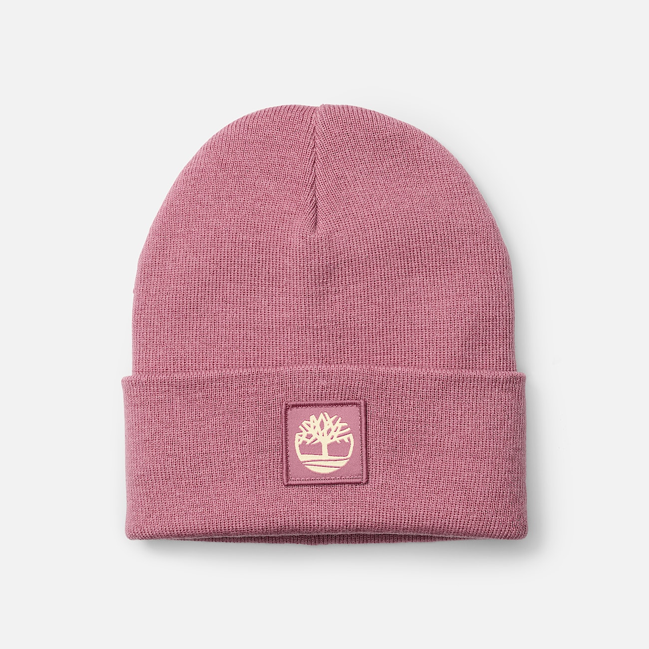 Beanie met ton-sur-ton patch in roze - 1