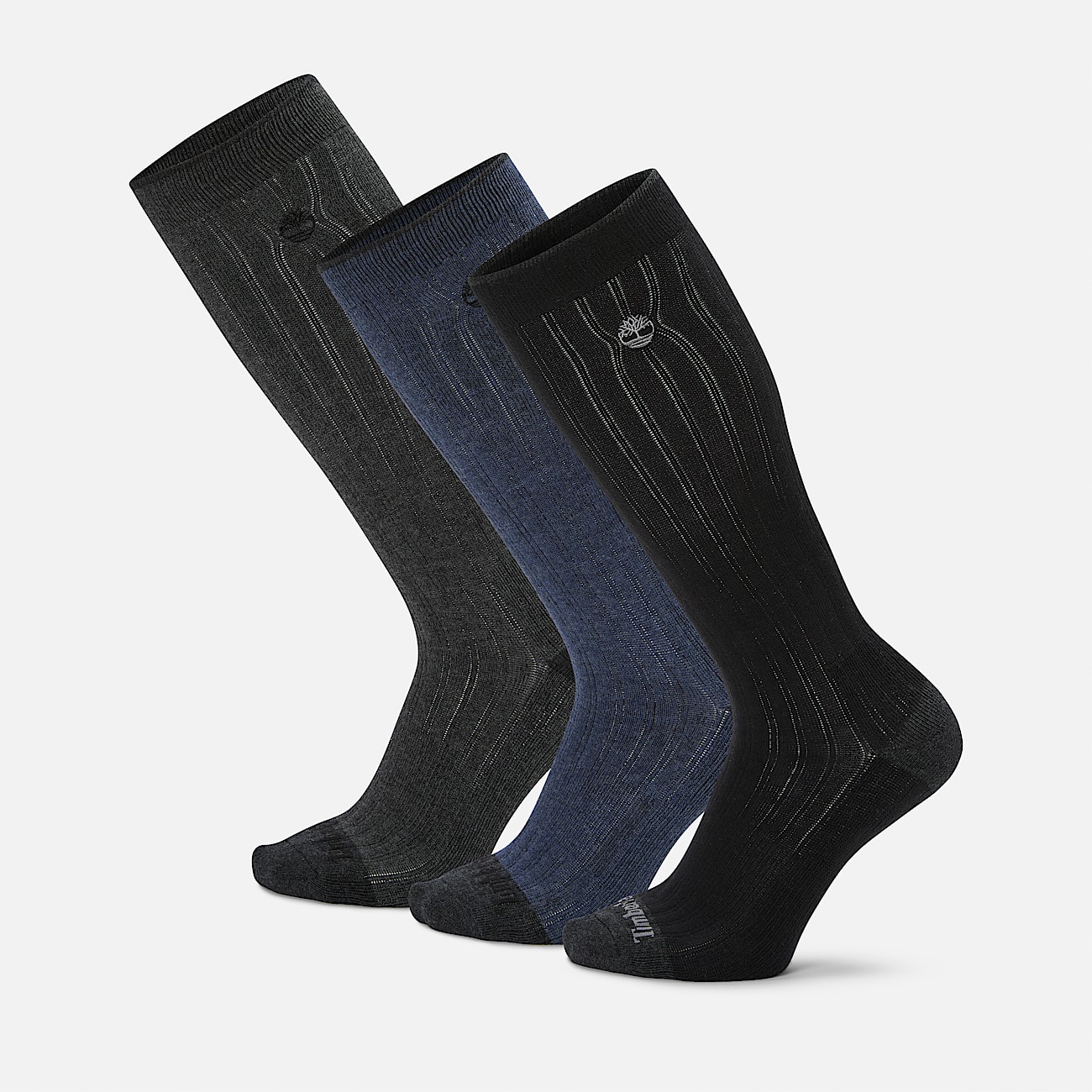 Knielange Timberland® Danforth Socken im 3er-Pack für Herren in Schwarz - 1