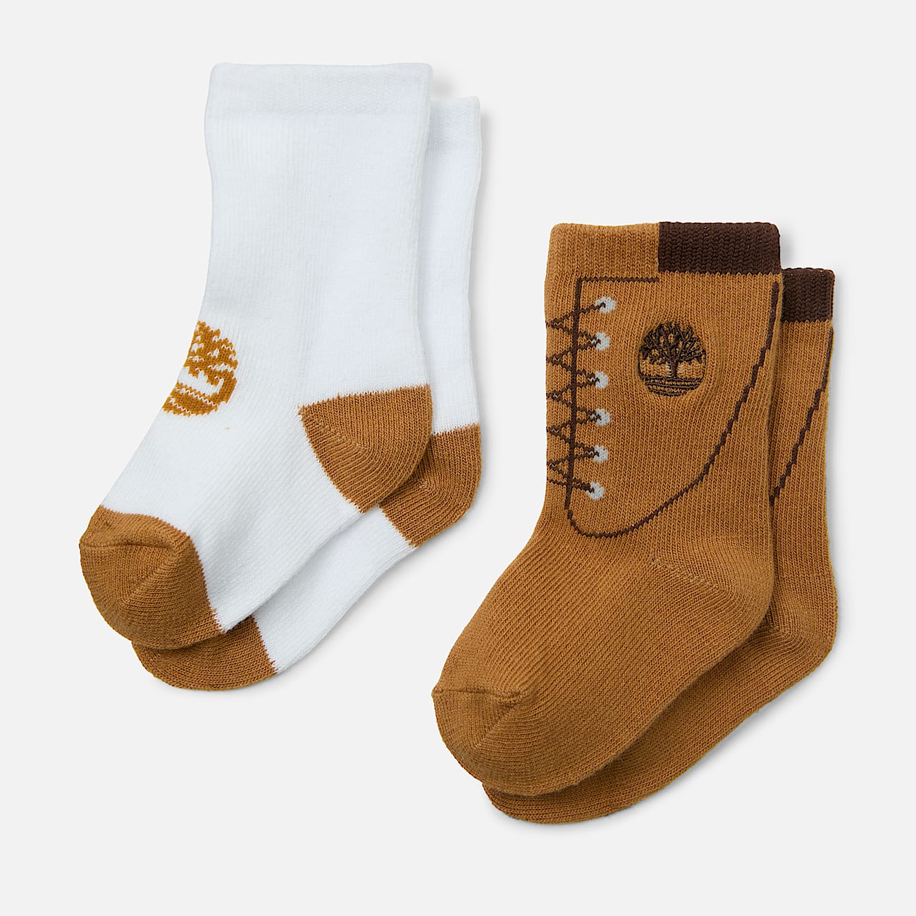 Lot de 2 paires de chaussettes pour bottines Timberland® pour bébé/tout-petit en jaune - 1