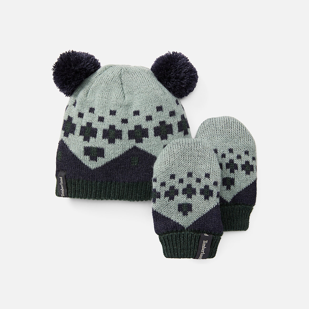 Ensemble jacquard pour enfant en gris - 1