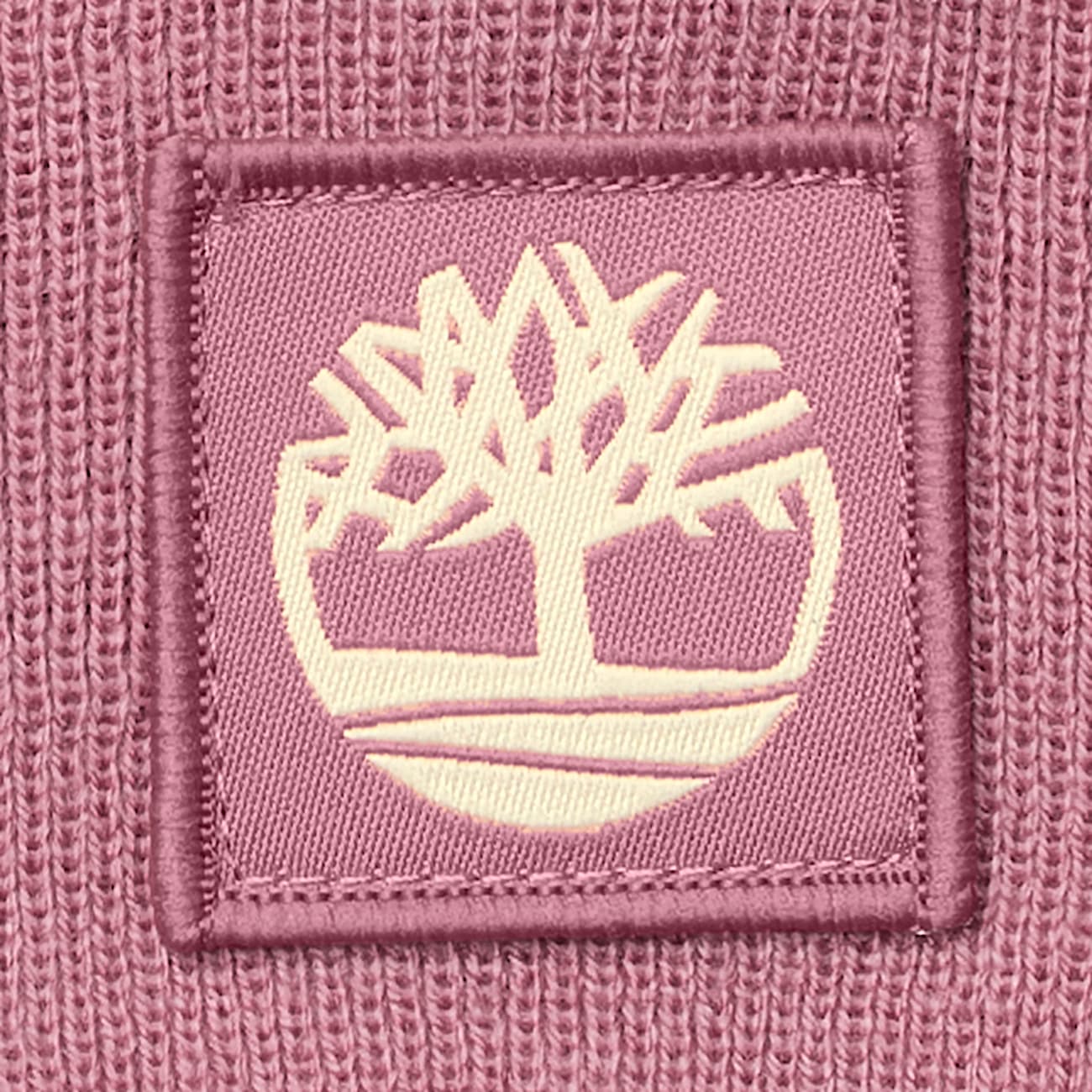 Beanie met ton-sur-ton patch in roze - 3