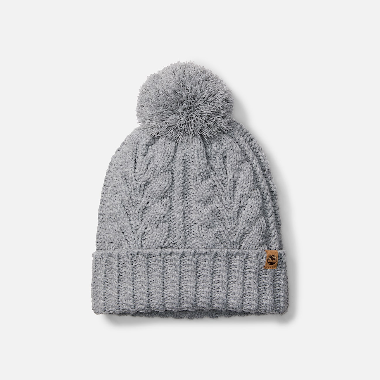 Strickmütze mit Zopfmuster in Dunkelgrau - 1