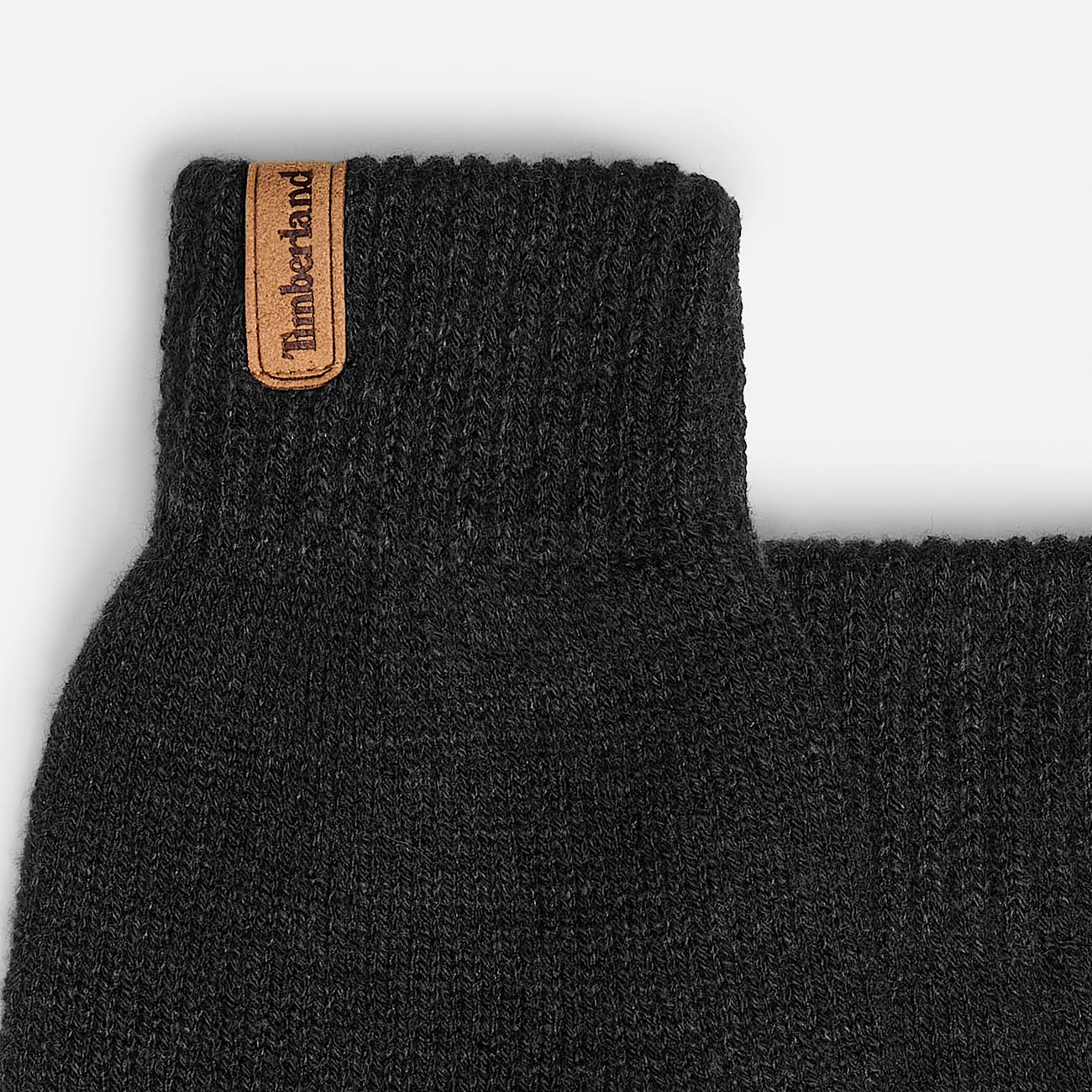 Guantes de punto de canalé negro - 3