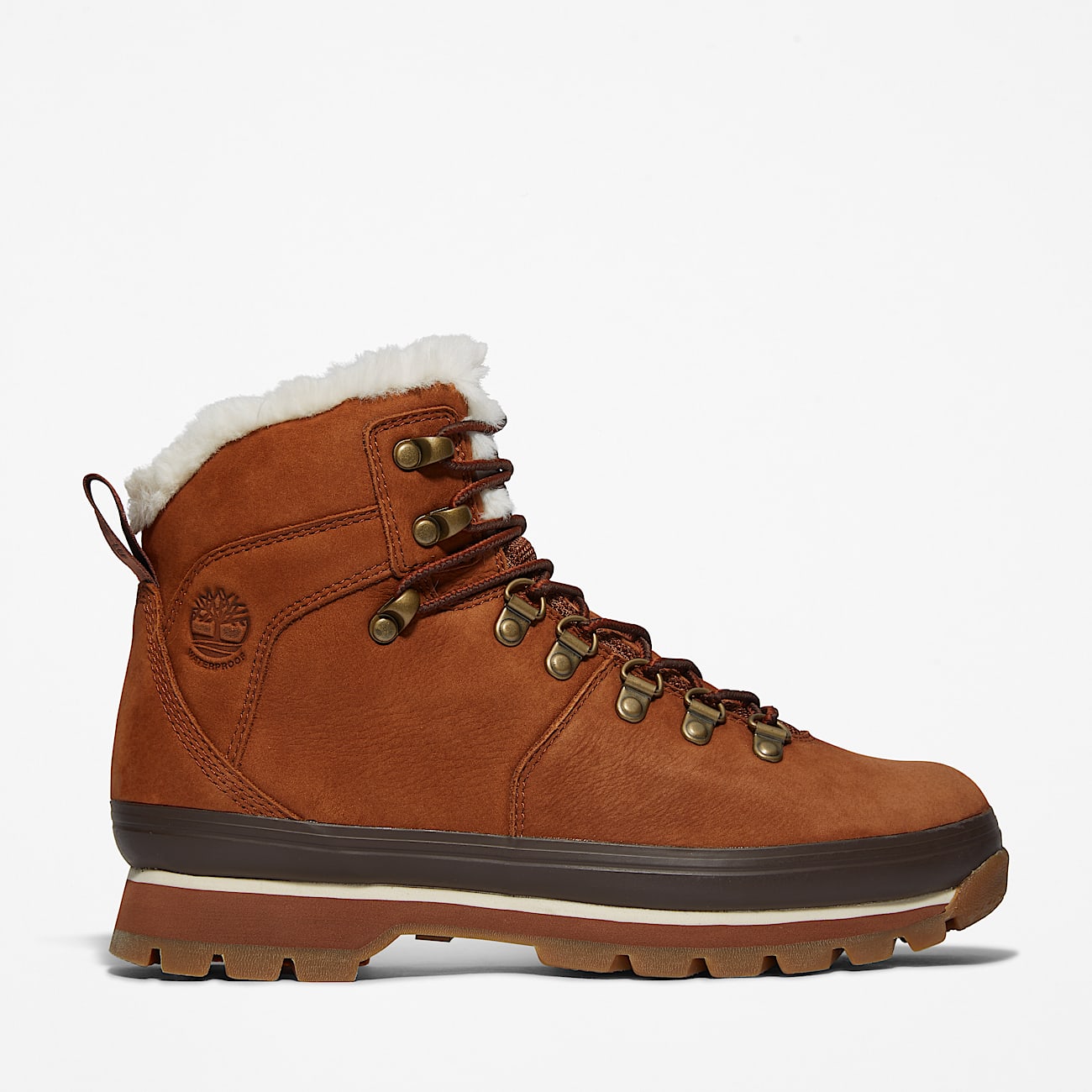 Euro Hiker Faux Fur Lined Boot for Women in Brown - 1