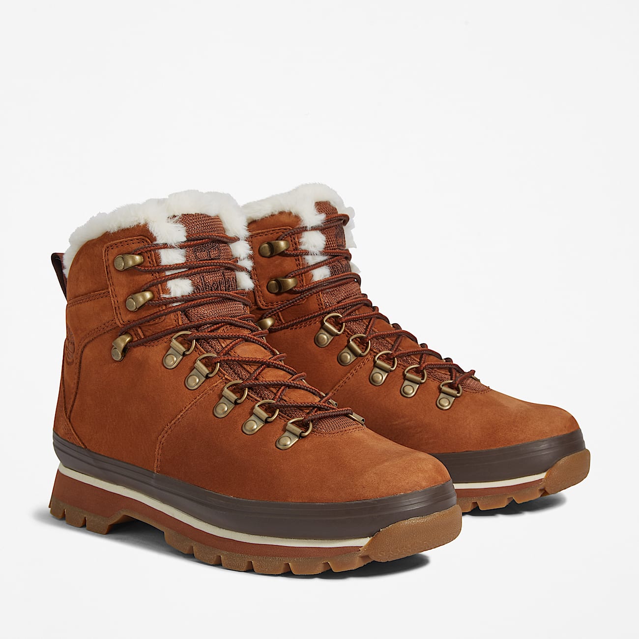 Euro Hiker Faux Fur Lined Boot for Women in Brown - 4