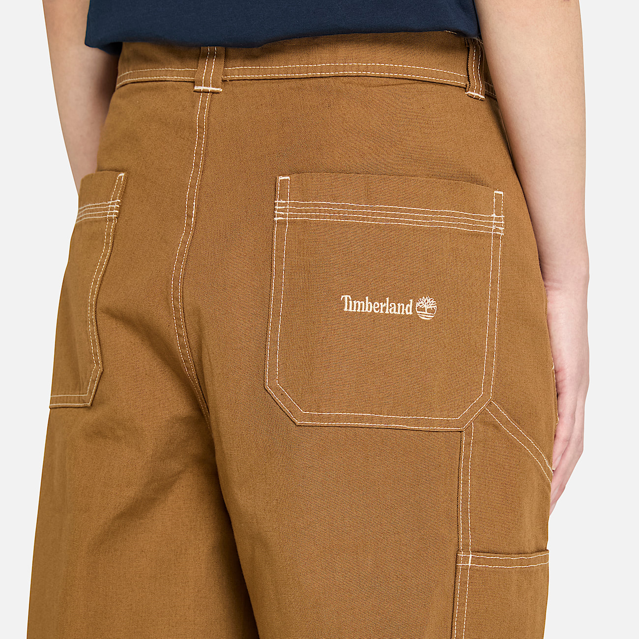 All Gender Washed Duck Canvas Carpenter Trouser in Dark Yellow - 4