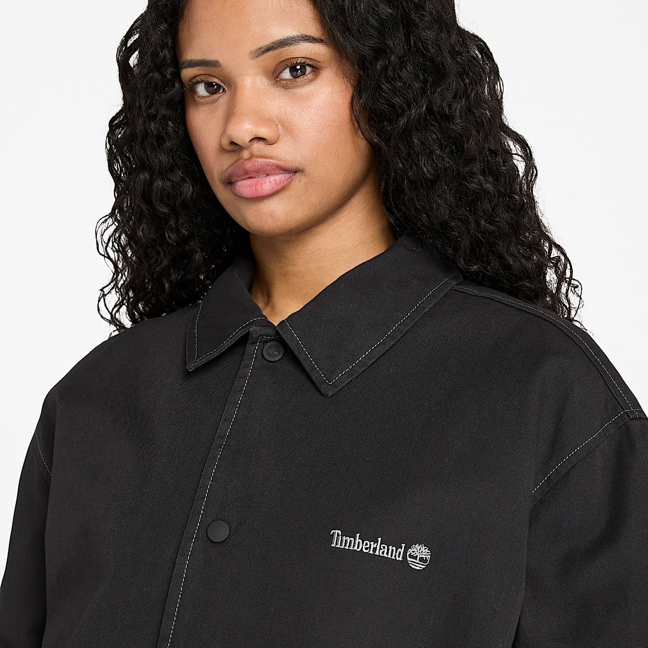 Isolierte Unisex-Jacke aus gewaschenem Duck Canvas in Schwarz - 5