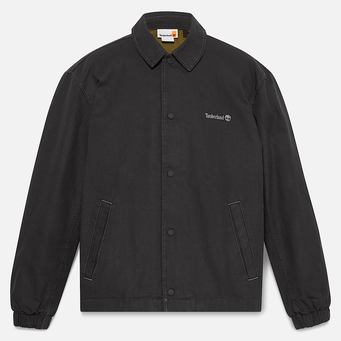 Isolierte Unisex-Jacke aus gewaschenem Duck Canvas in Schwarz - 6