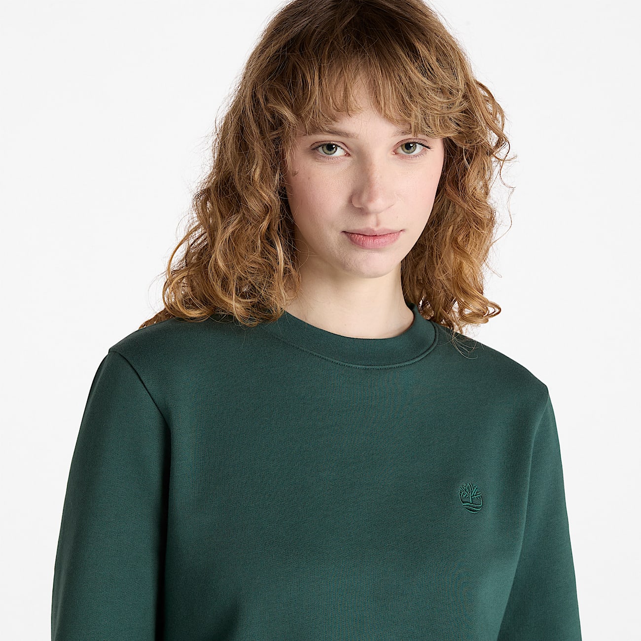 Sweat à col rond et envers brossé Exeter River pour femme en vert foncé - 3