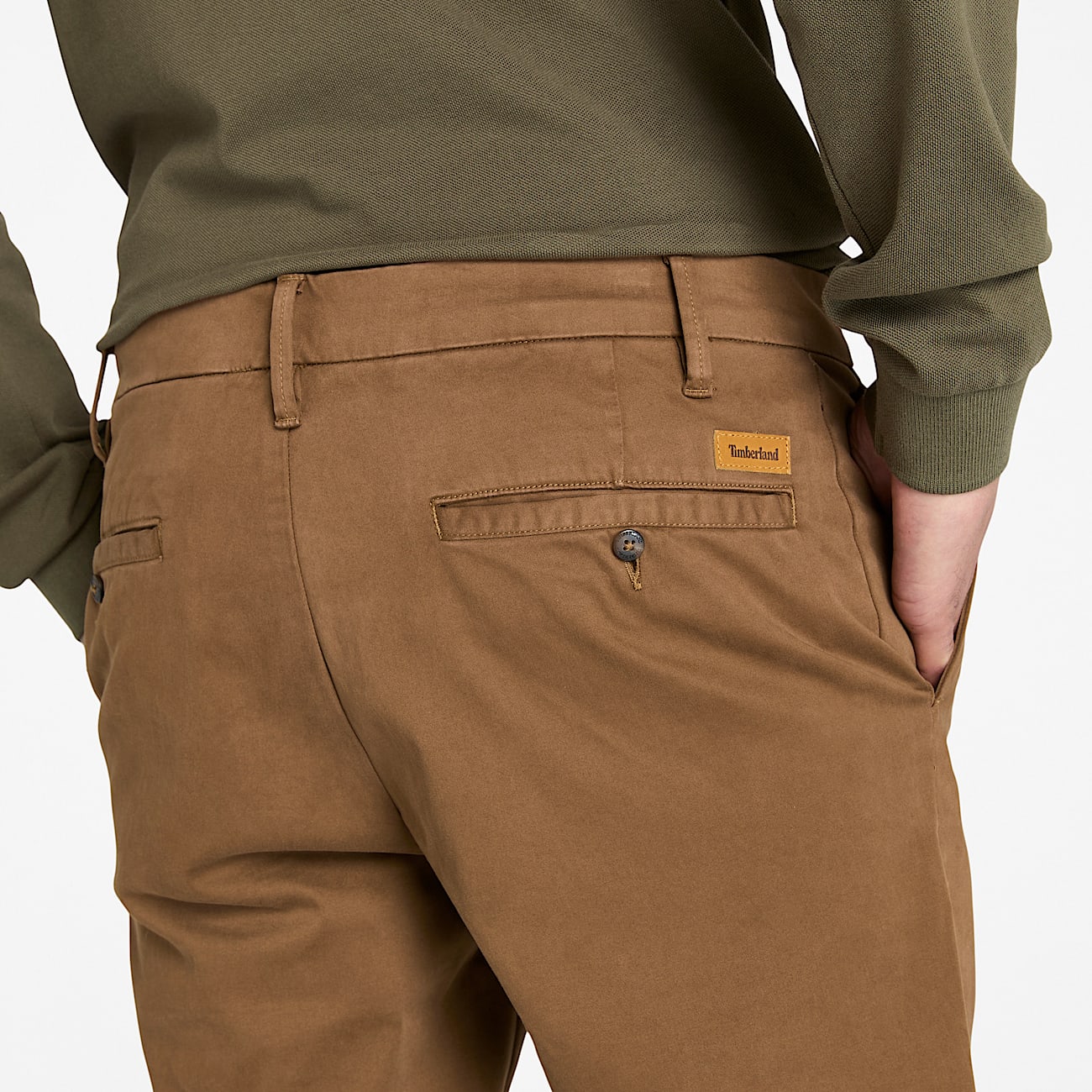 Pantalon chino teint en pièce Claremont pour homme en Jaune Foncé - 3