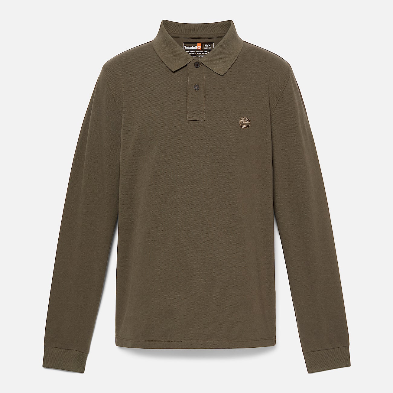 Polo en piqué Millers River à manches longues pour homme en vert - 5