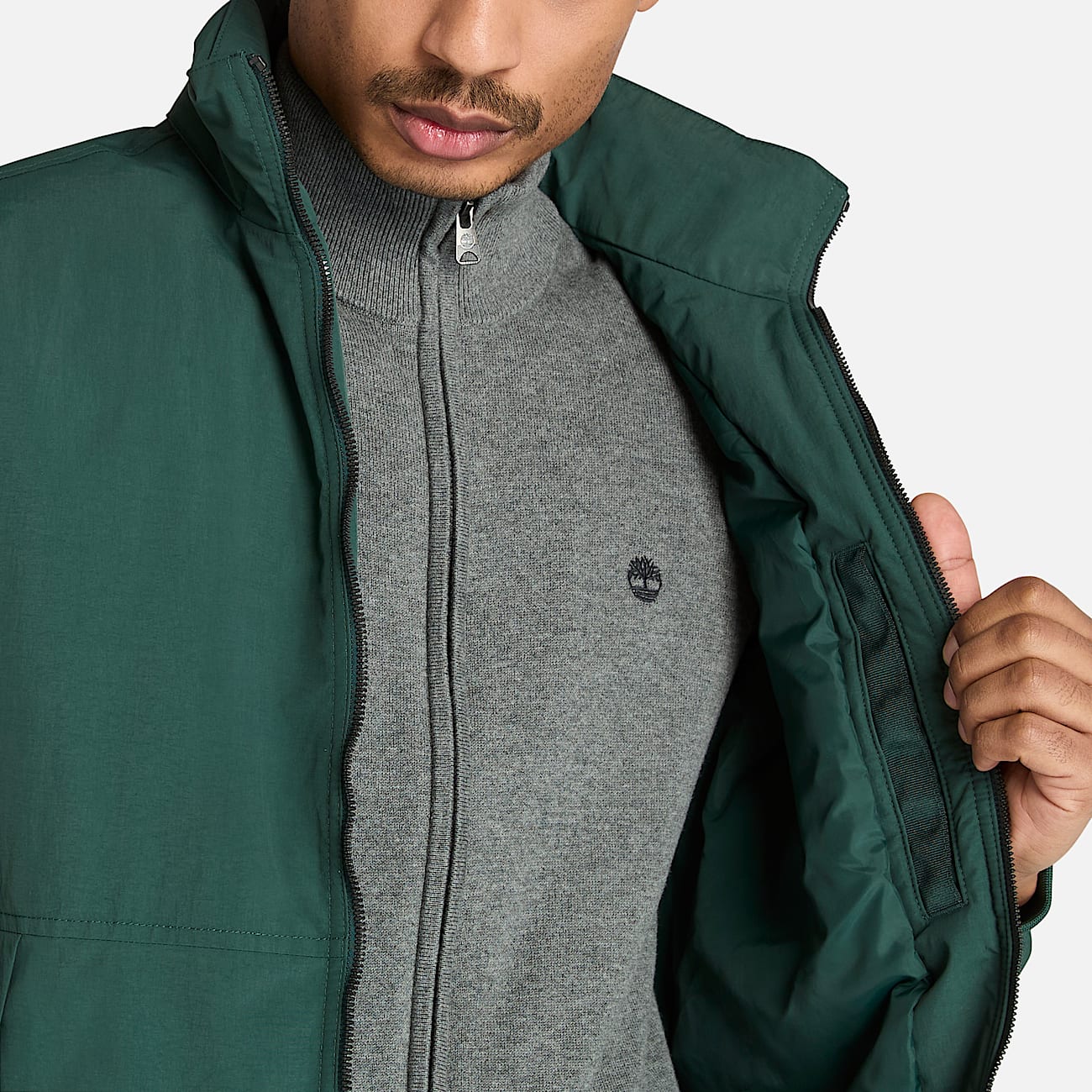 Waterproof Sailor Bomber for Men in Dark Green - 4