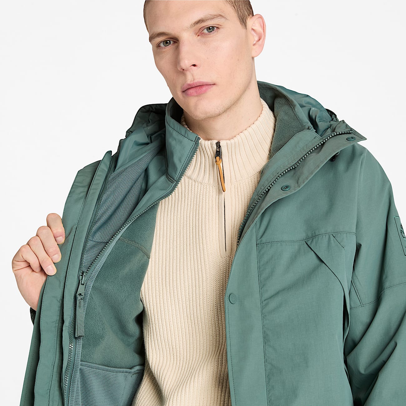 Chaqueta impermeable Winnick 3 en 1 para hombre en verde - 3