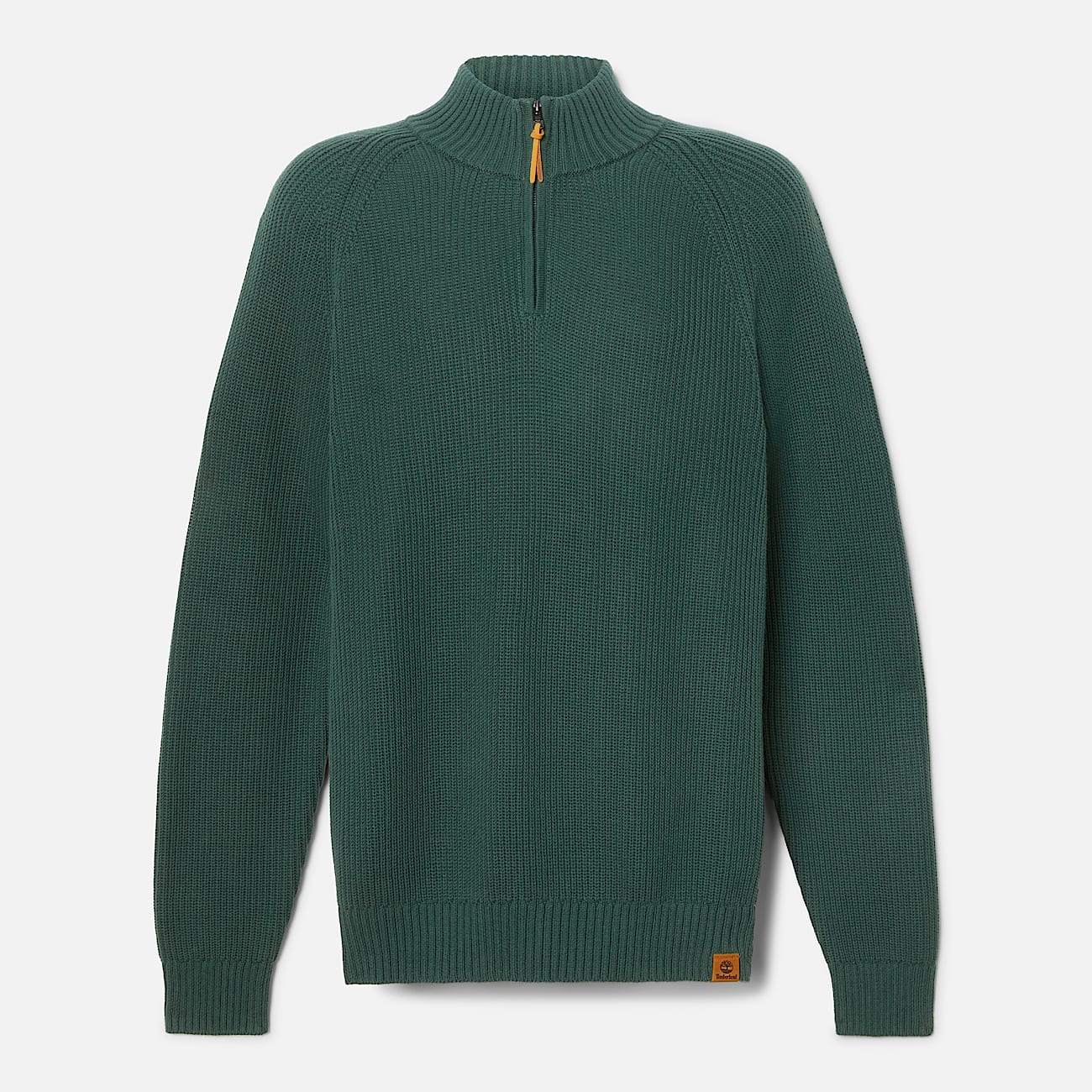 Williams River Textured Quarter-Zip Jumper for Men in Dark Green - 5