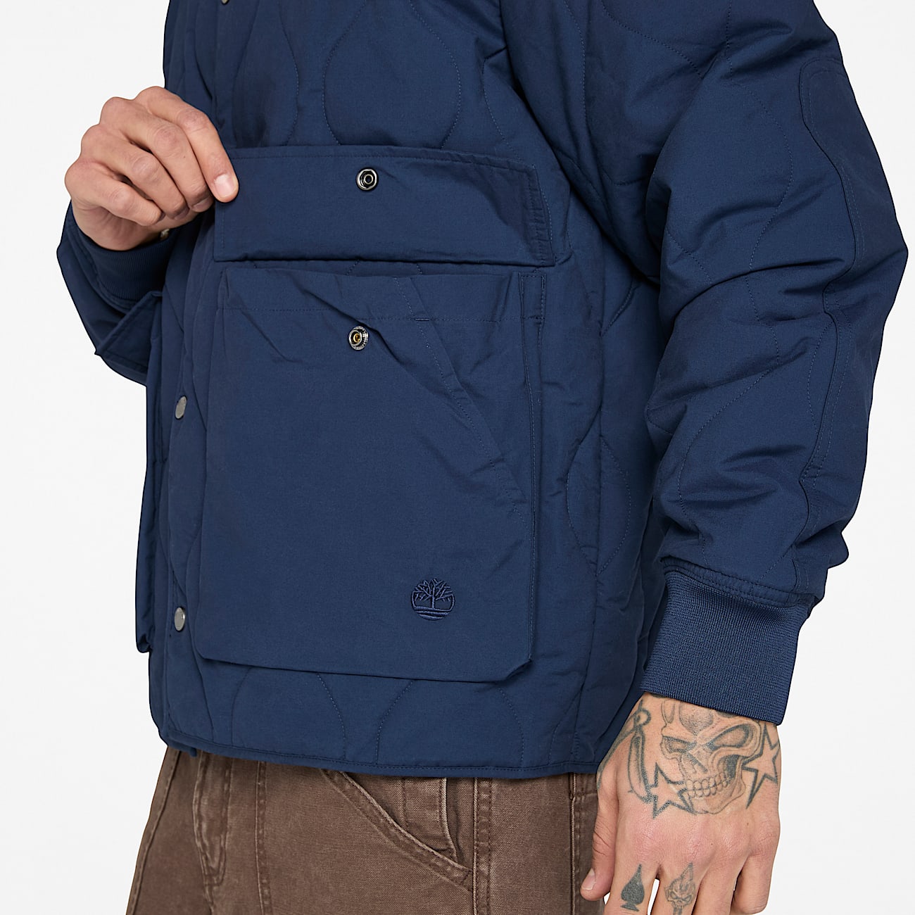 Chaqueta acolchada para hombre en azul oscuro - 3