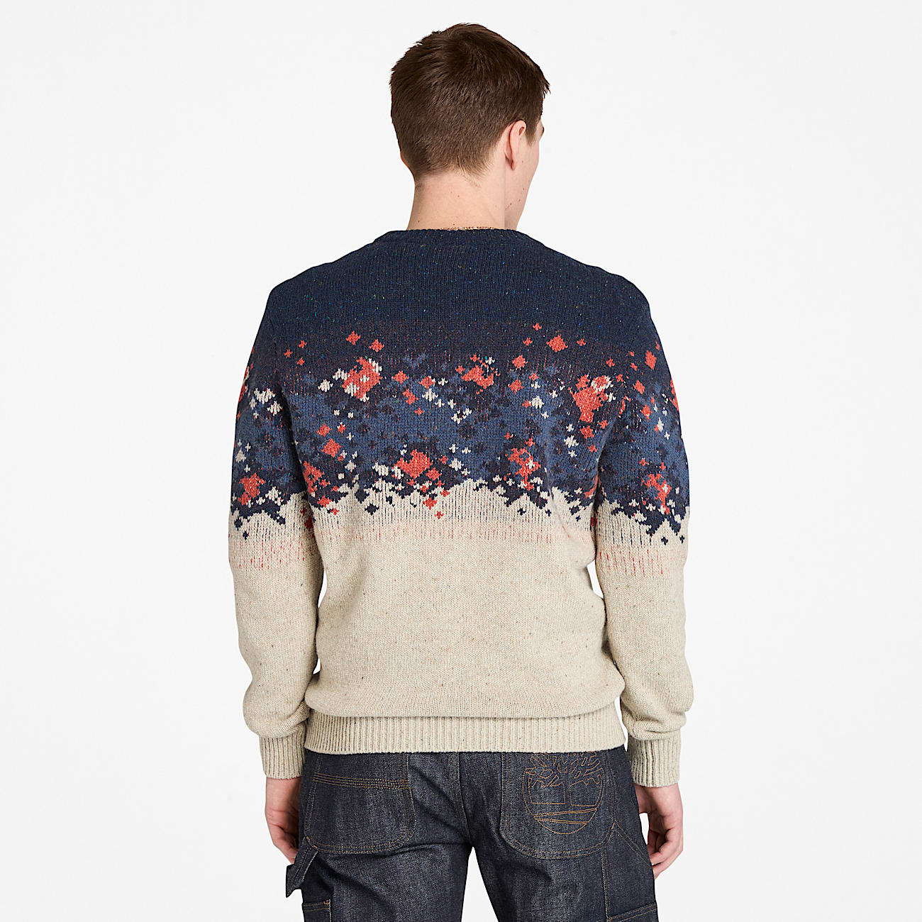 Fair Isle Jumper for Men in Beige - 4
