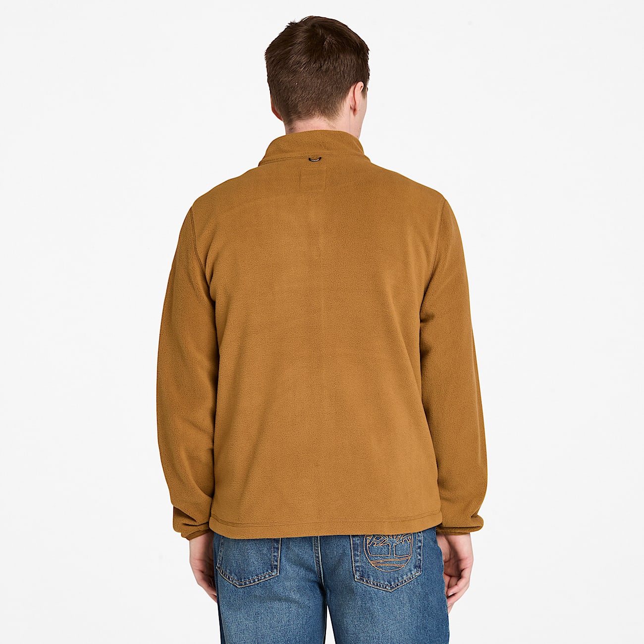 Polaire zippée pour homme en jaune foncé - 4