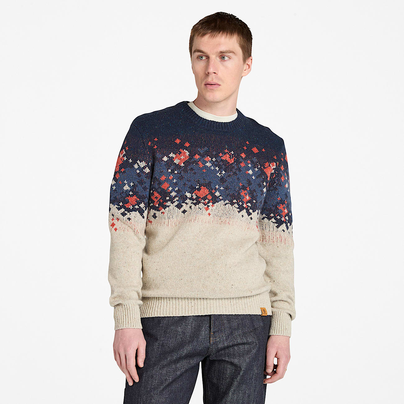 Fair Isle Jumper for Men in Beige - 1