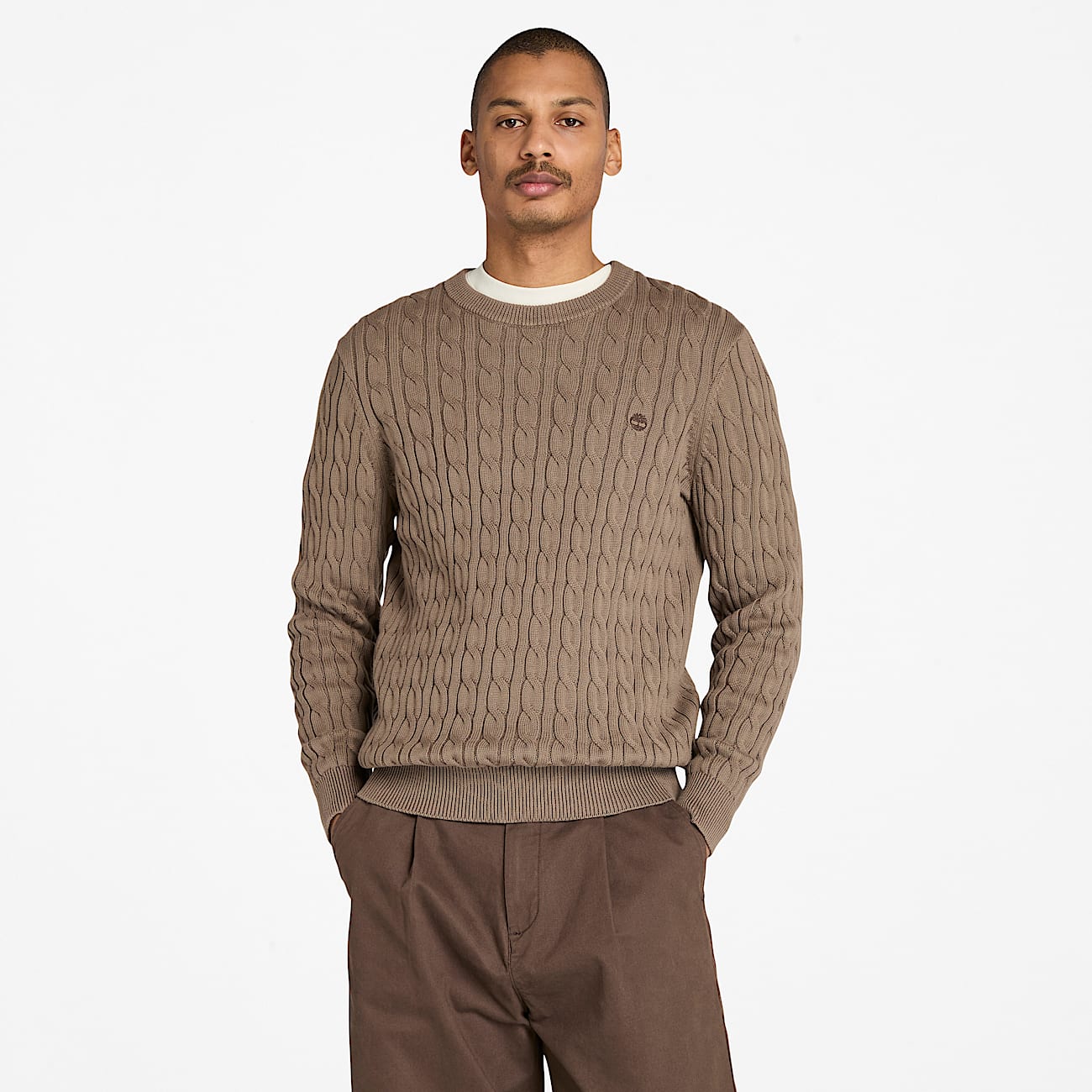 Williams River Crewneck Cable-knit Jumper for Men in Brown - 1