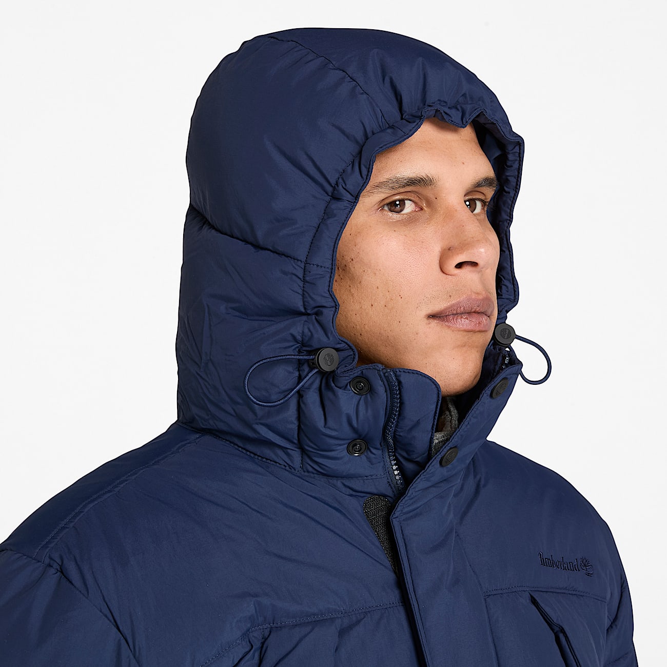 Durable Water-Repellent Puffer Jacket for Men in Dark Blue - 4