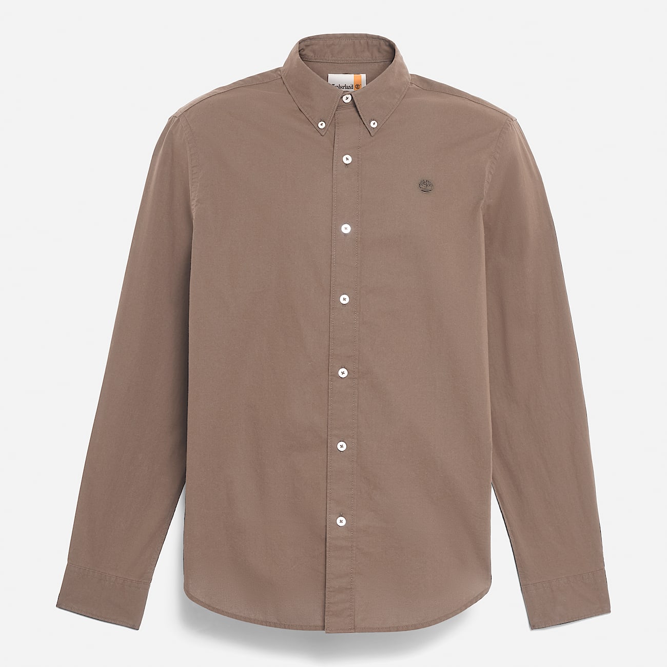 Camicia a Maniche Lunghe in Popeline Elasticizzato da Uomo in marrone - 5