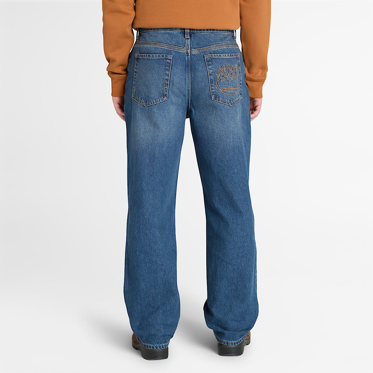 Sandown Embroidered Denim Trouser for Men in Blue - 4