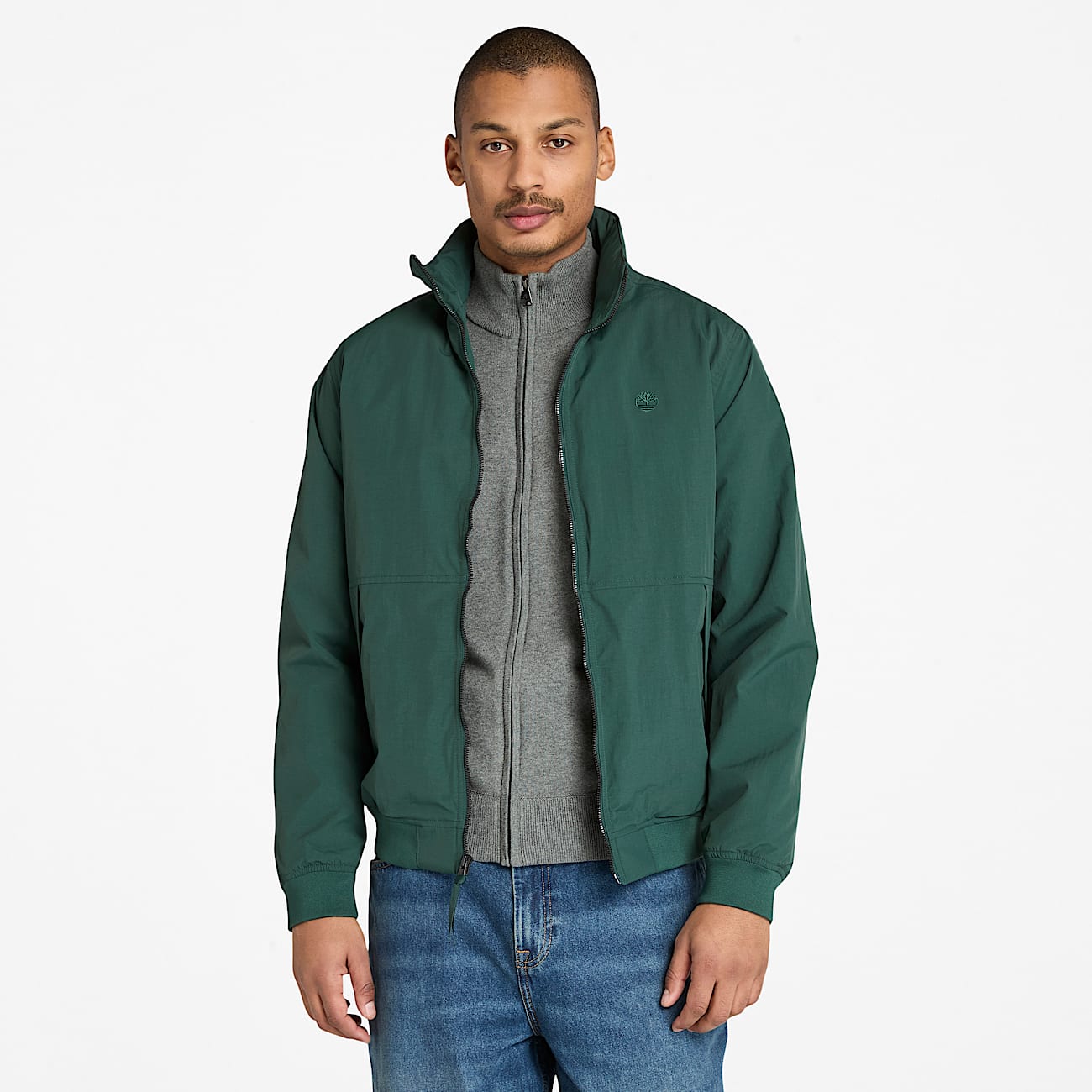 Waterproof Sailor Bomber for Men in Dark Green - 1