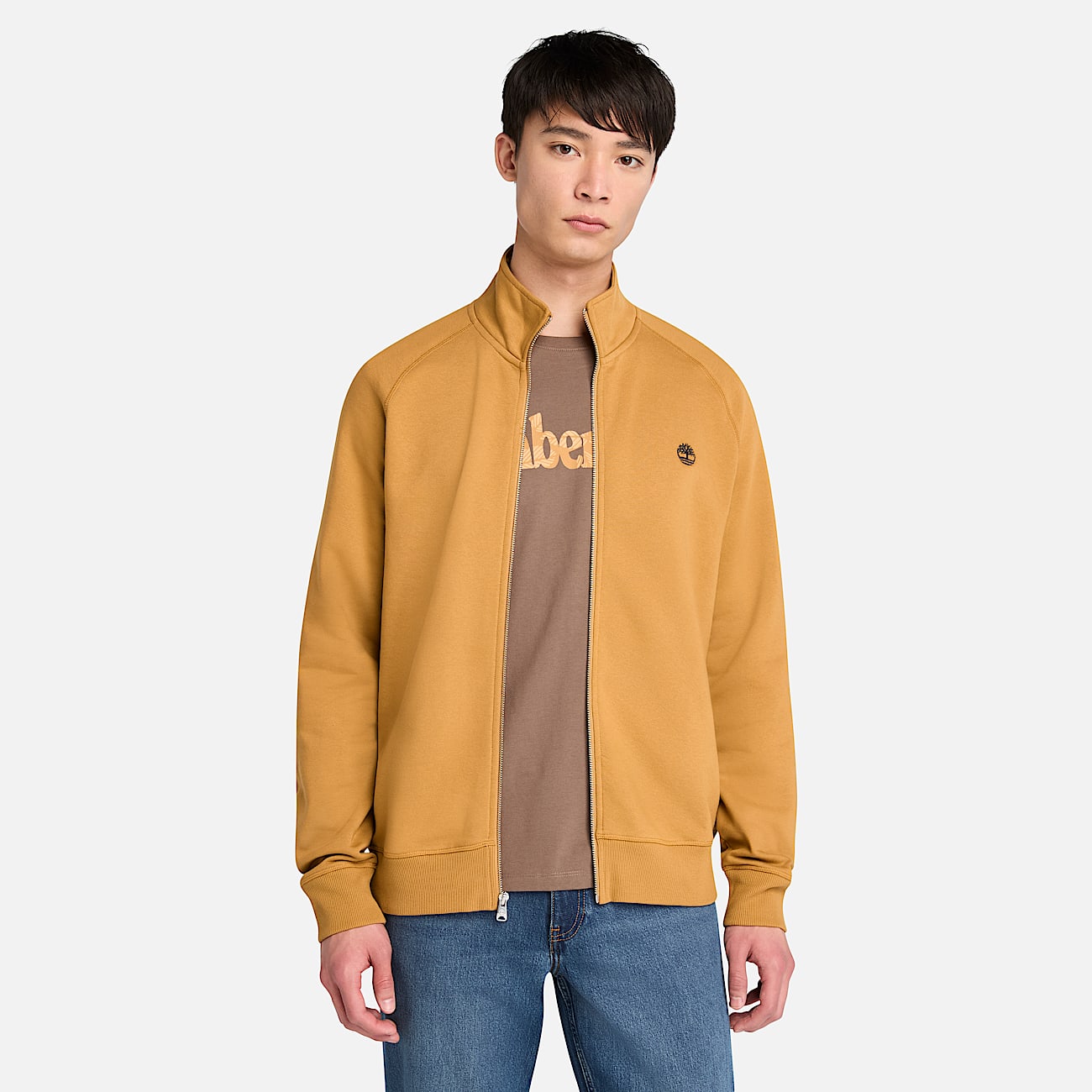Exeter River Sweatshirt met trechterhals voor heren in geel - 1