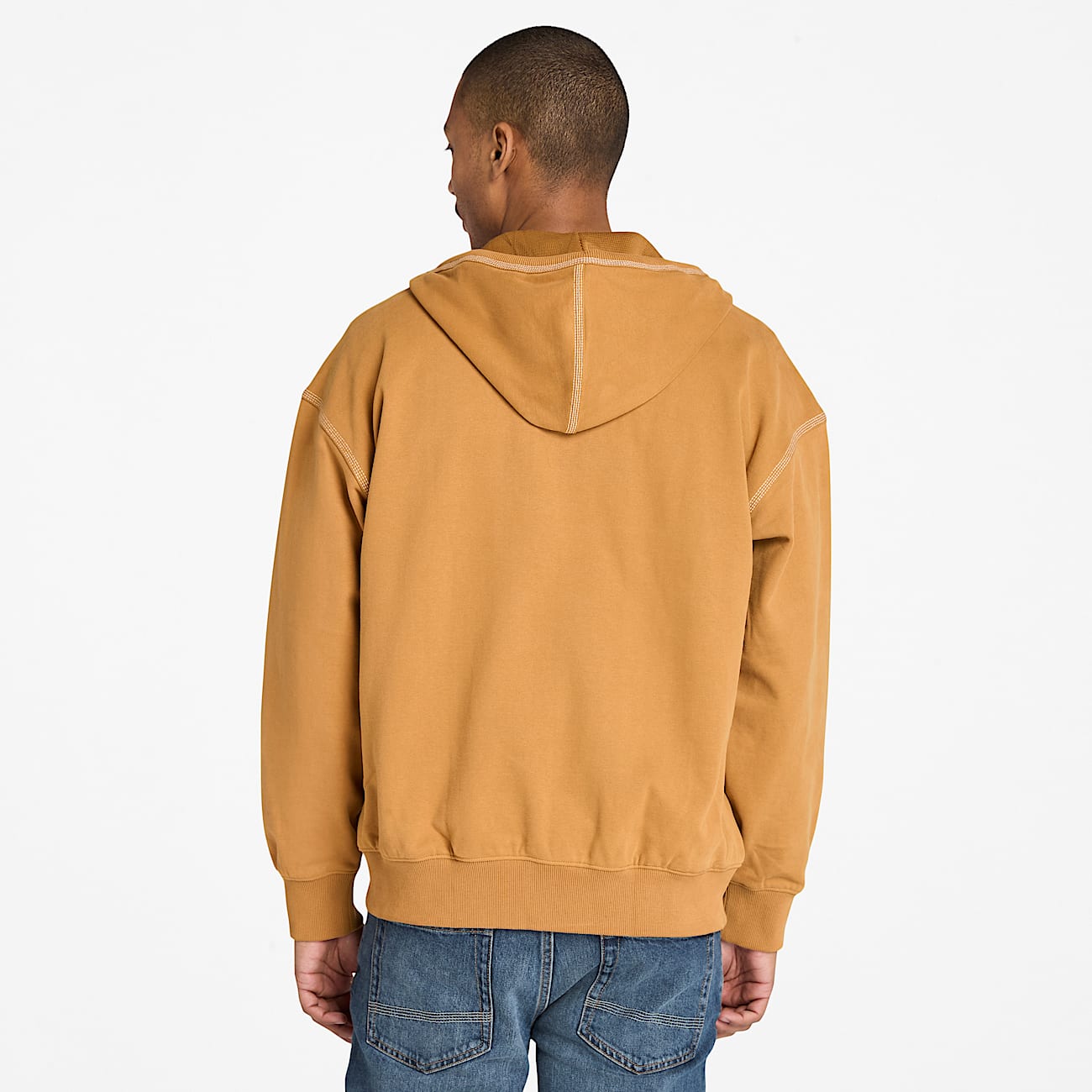 Felpa con Cappuccio a Zip Intera Timberland® 10061 da Uomo in giallo - 4