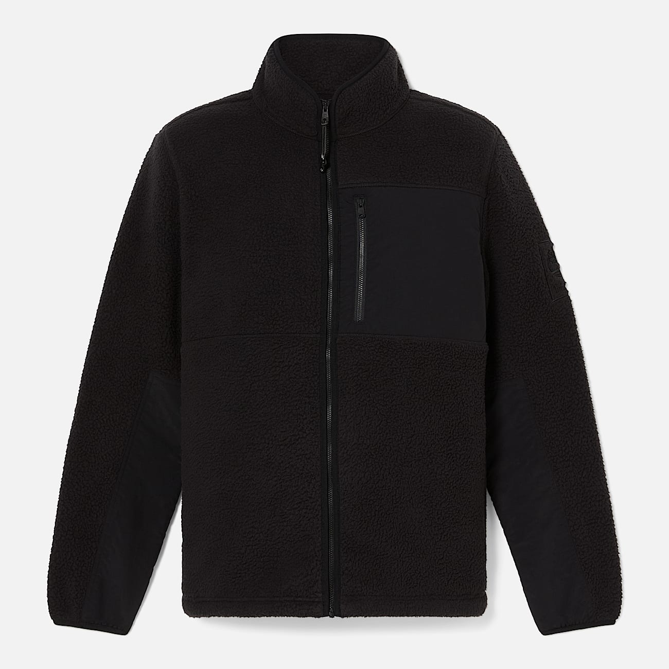 Veste en fourrure polaire pour homme en noir - 5