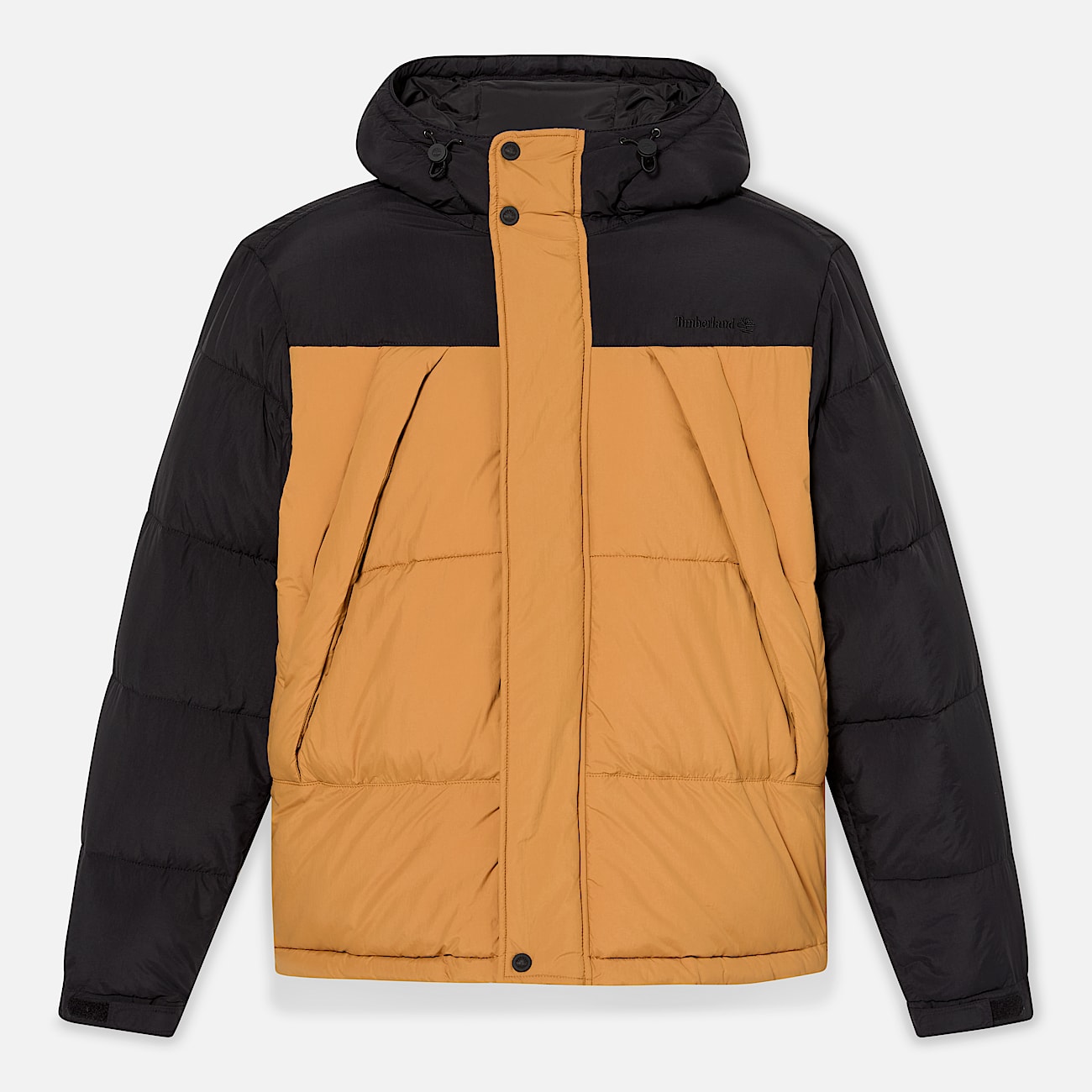 Chaqueta acolchada, impermeable y resistente para hombre en negro/amarillo - 6