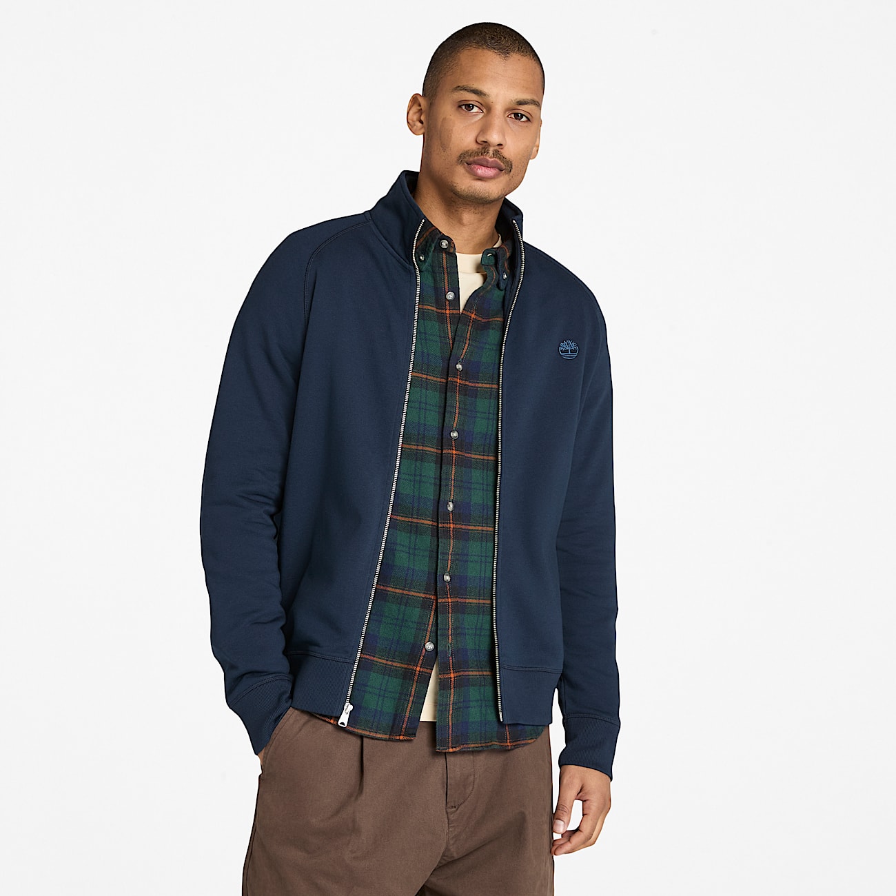 Exeter River Sweatshirt met trechterhals voor heren in donkerblauw - 1