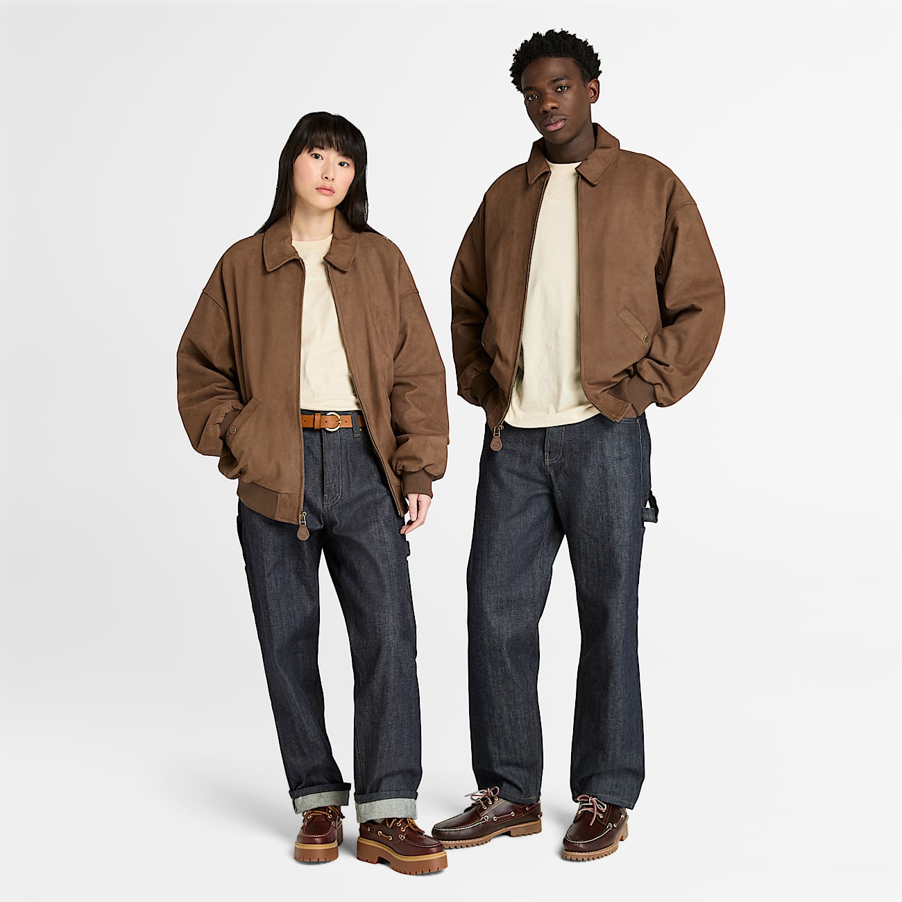 Bomber en cuir réédition en édition limitée unisexe en marron - 1