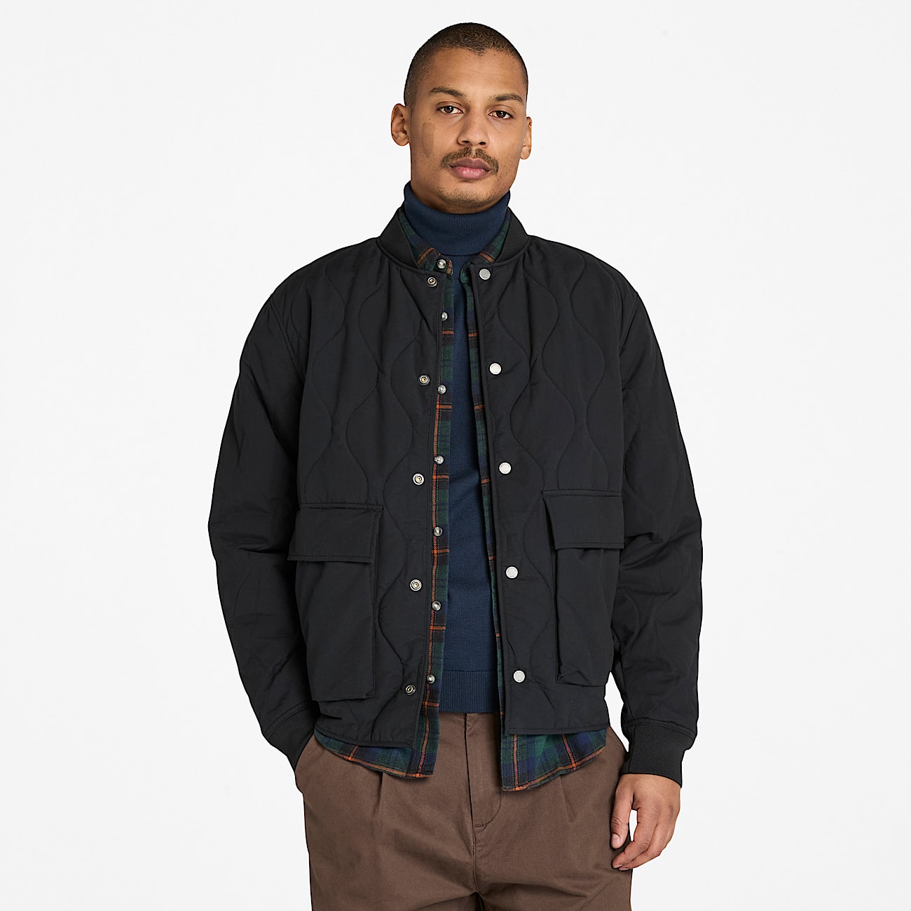 Steppjacke für Herren in Schwarz - 1