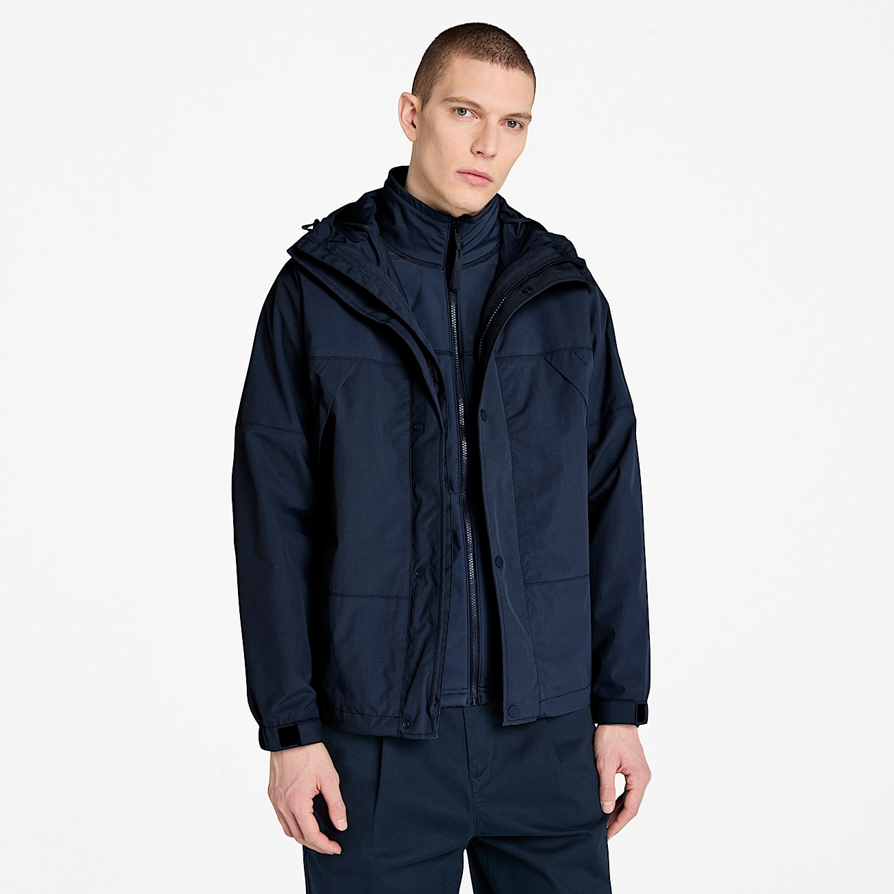 Chaqueta impermeable Winnick 3 en 1 para hombre en azul oscuro - 1