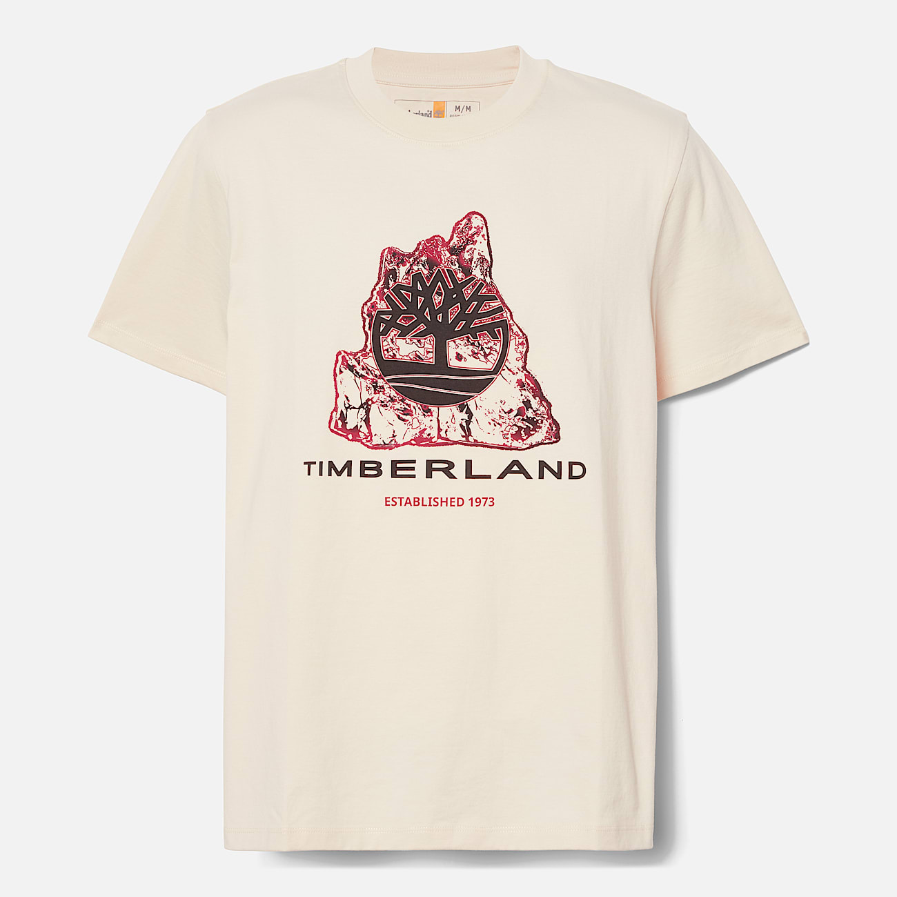 T-shirt à motif logo arbre saisonnier pour homme en beige - 5