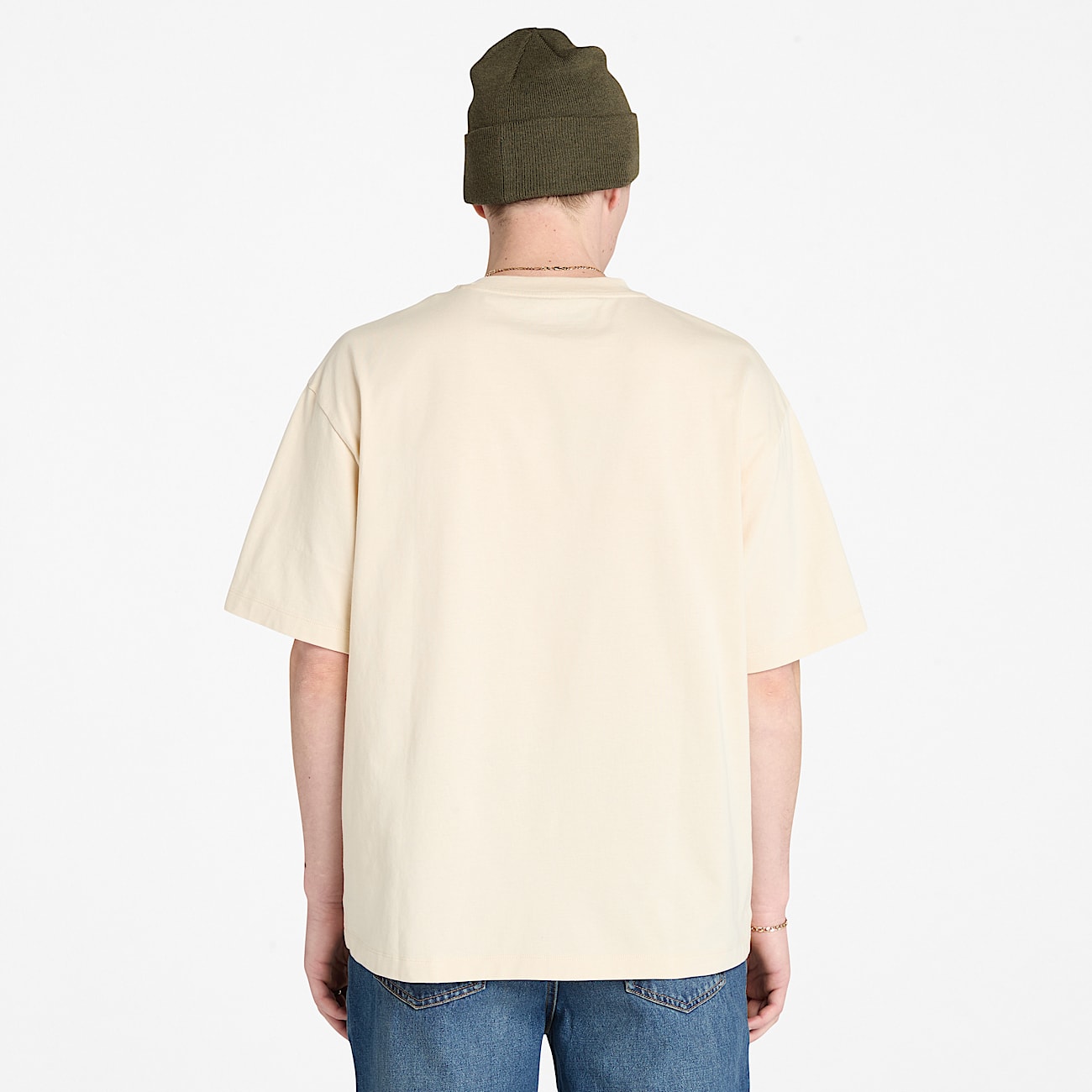 Hampton T-Shirt mit farblich abgestimmtem Stack-Logo für Herren in Beige - 4
