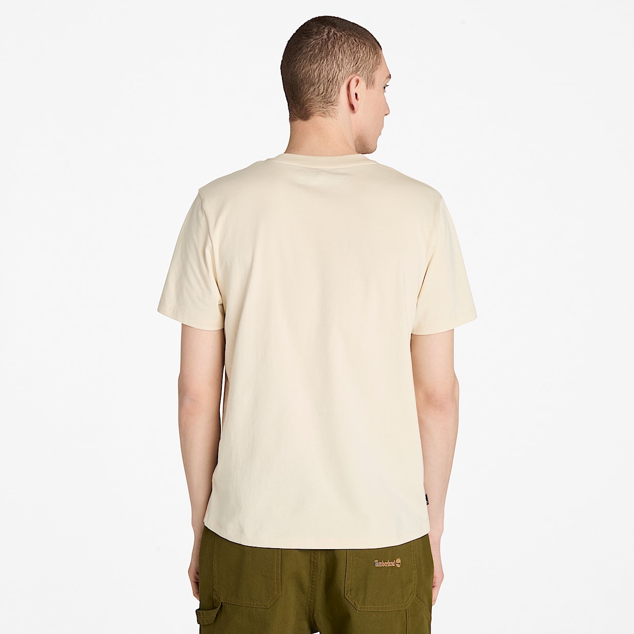 T-shirt à motif logo arbre saisonnier pour homme en beige - 4