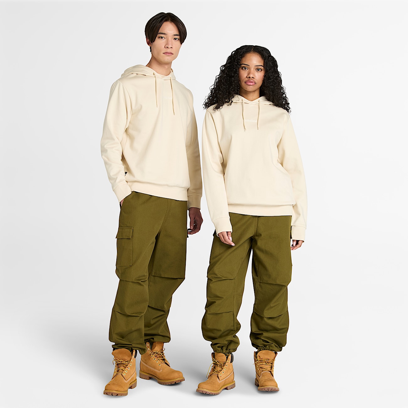 Washed Duck Canvas Cargo Trouser in Dark Green - 1