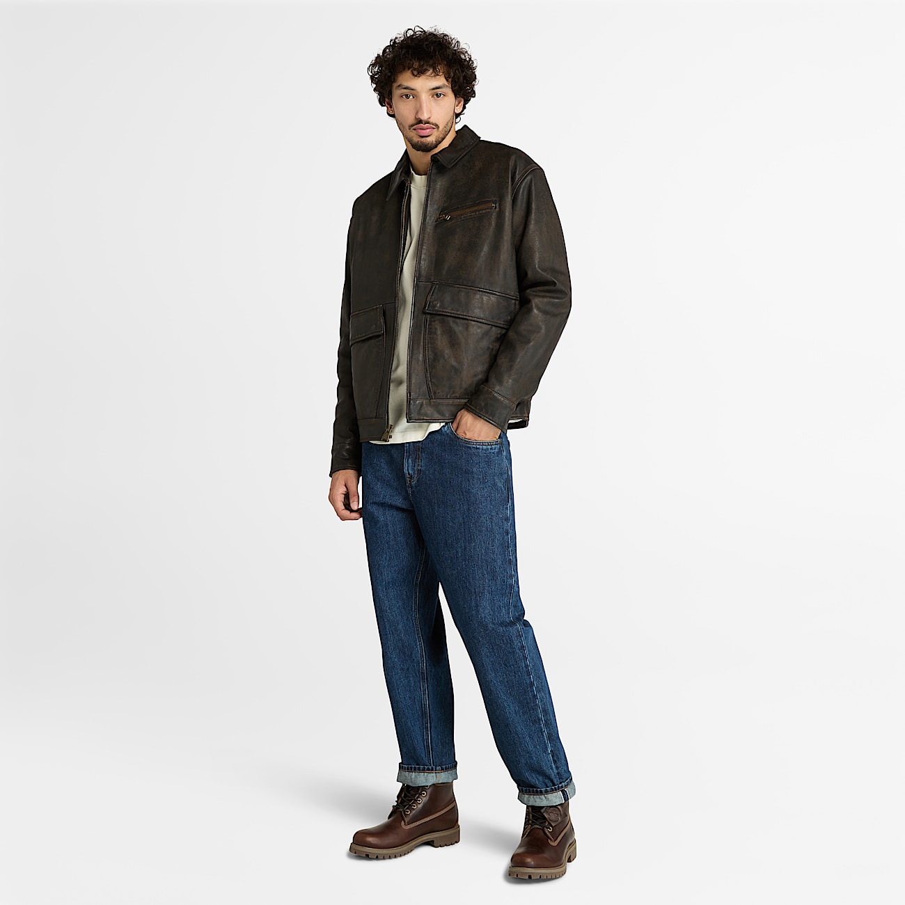 Jean Selvedge pour homme en bleu foncé - 2