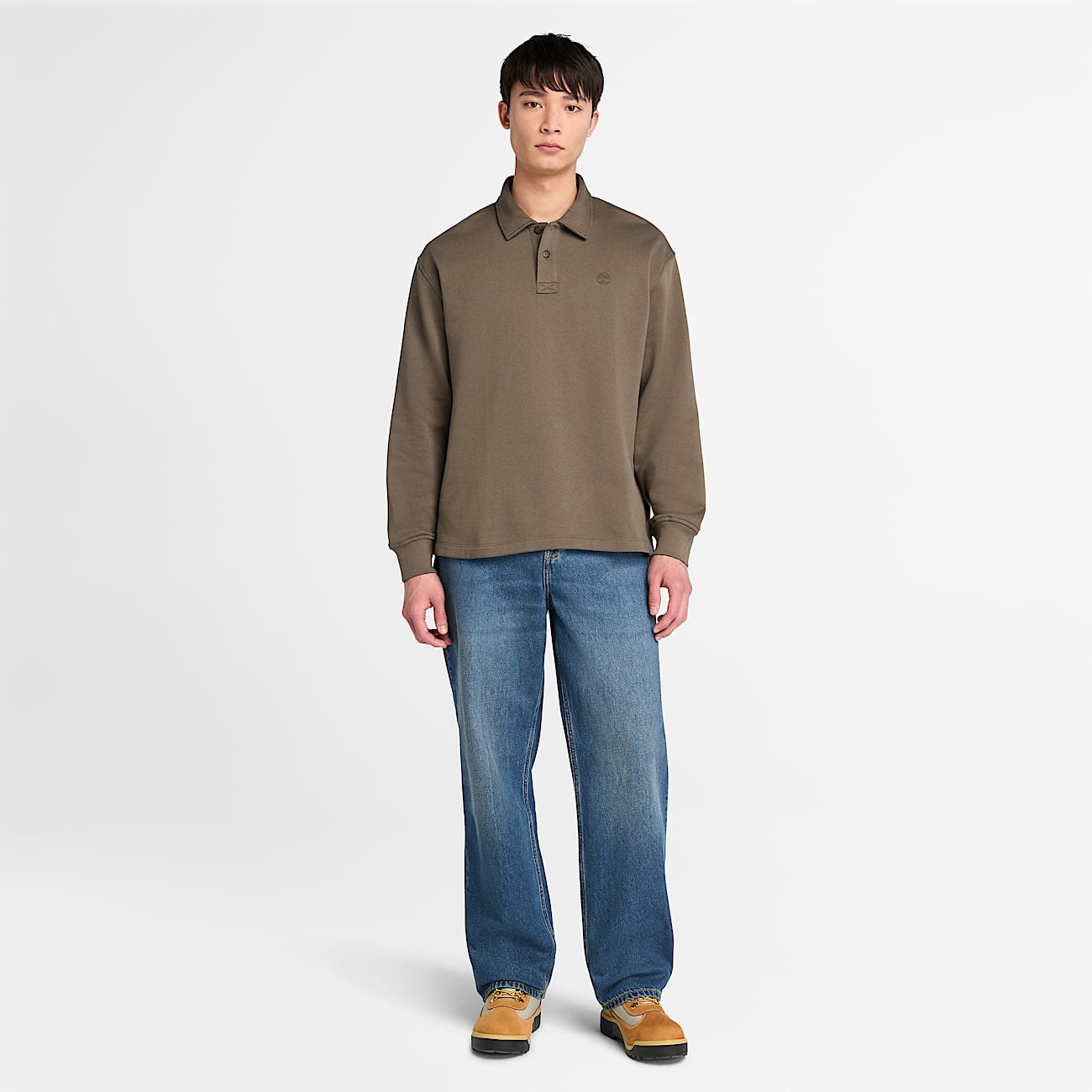 Polo-Sweatshirt für Herren in Braun - 2
