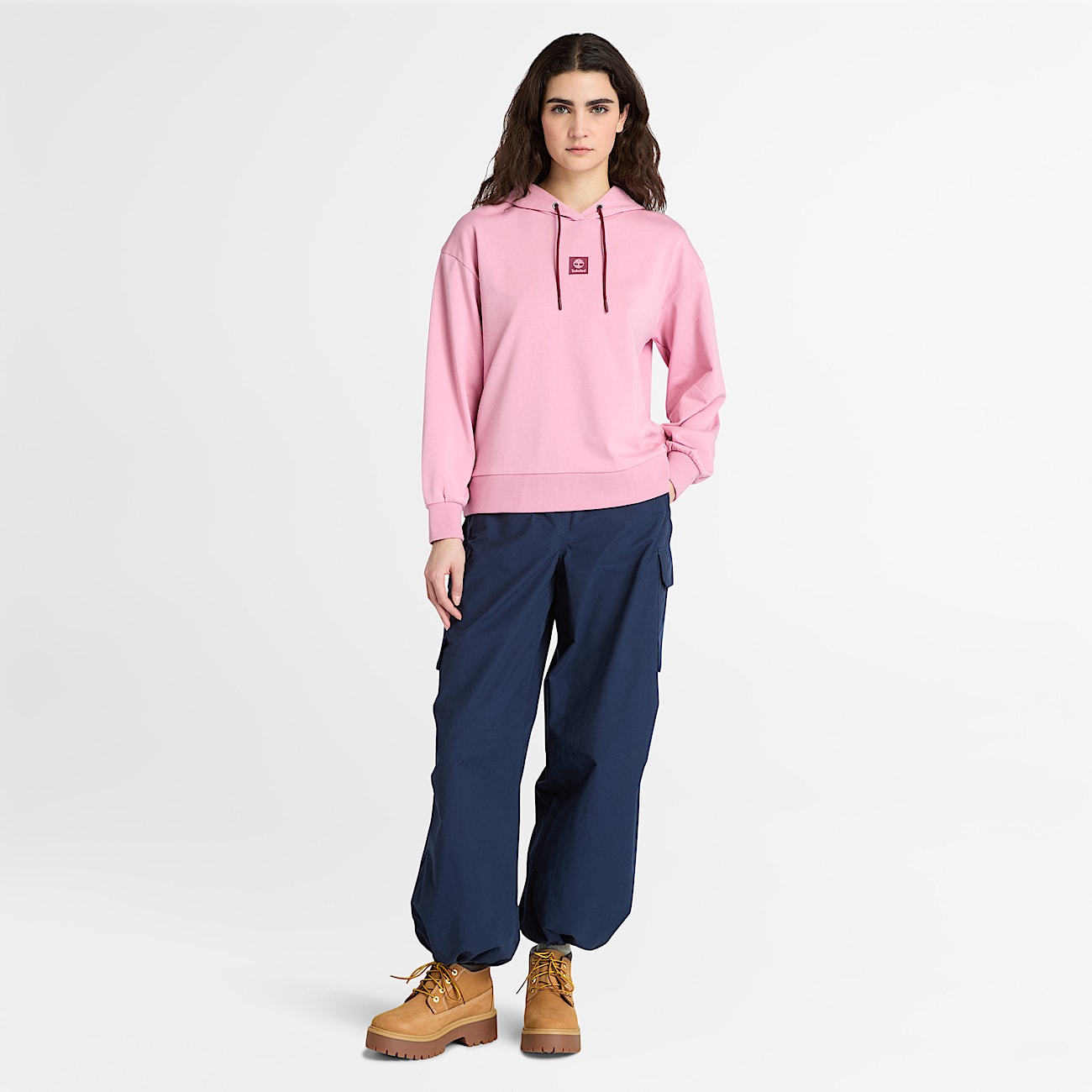 Exeter River Brushedback Crewneck Sweatshirt for Women in Pink - 2