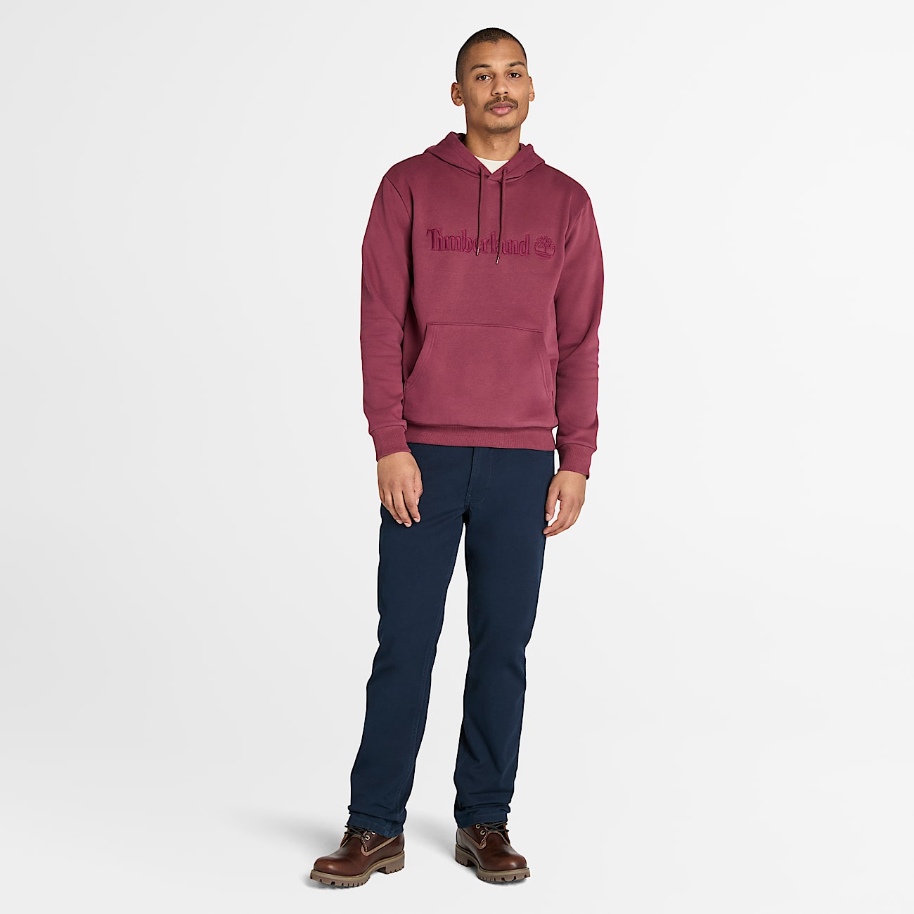Hampton Hoodie for Men in Burgundy - 2