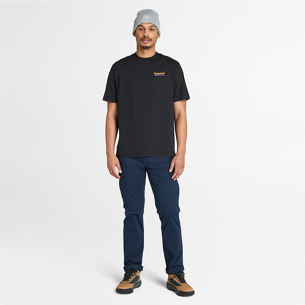 Rugged Active Gear Back Graphic T-shirt for Men in Black/Dark Yellow - 2
