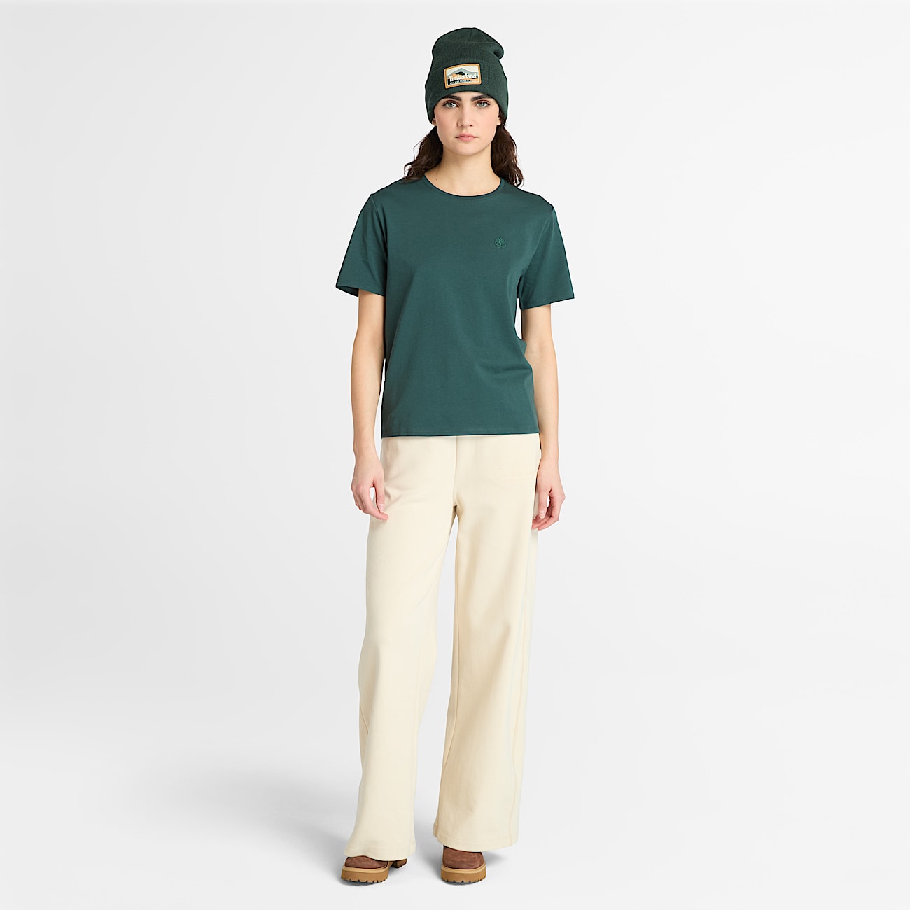 T-shirt à manches courtes Dunstan pour femme en vert foncé - 2