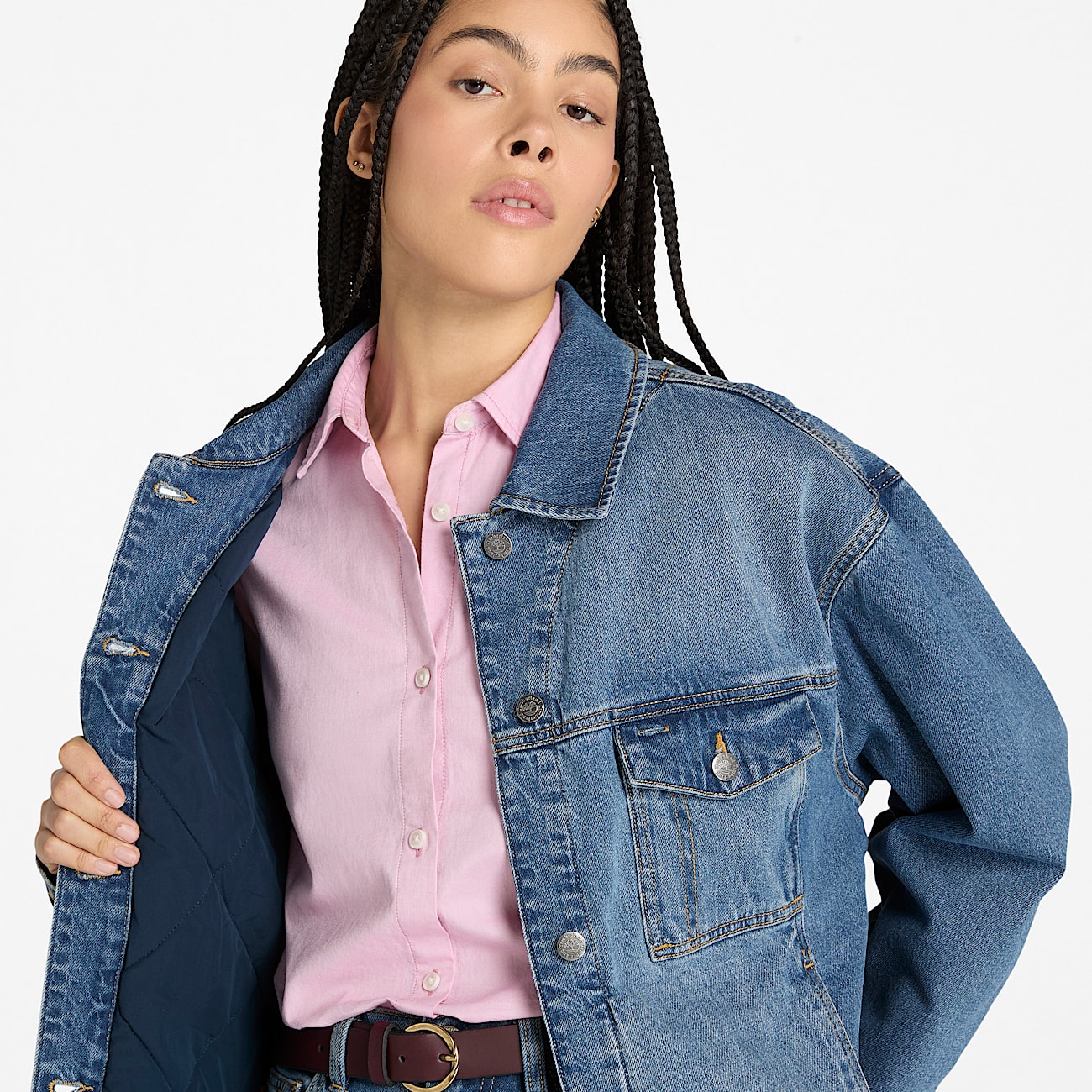 Veste isolante Denim Archive pour femme en bleu - 4