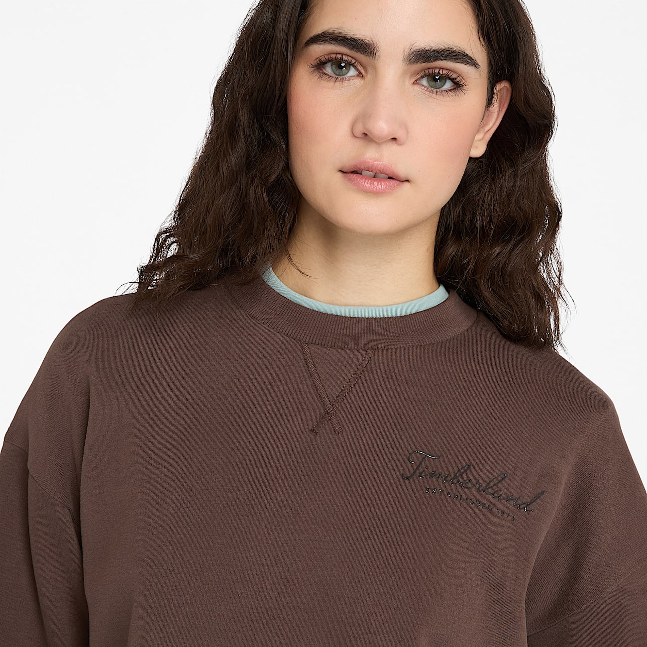 Lush Comfort Crewneck Sweatshirt for Women in Brown - 3