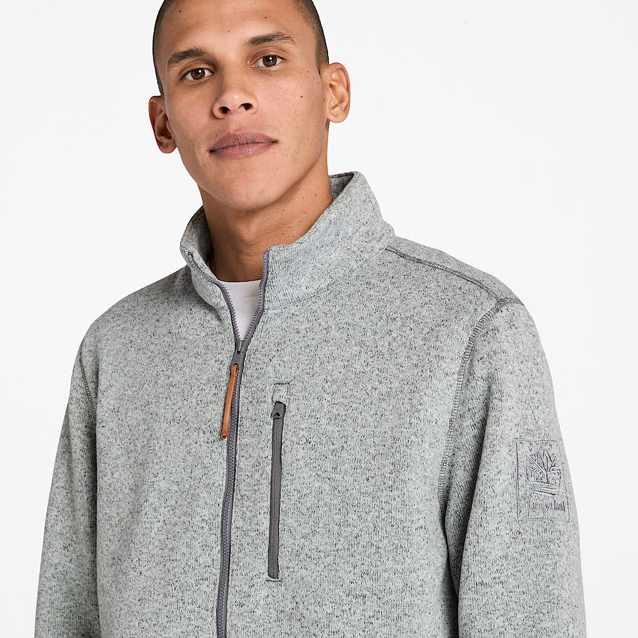 Chaqueta polar Melange para hombre en gris oscuro - 3